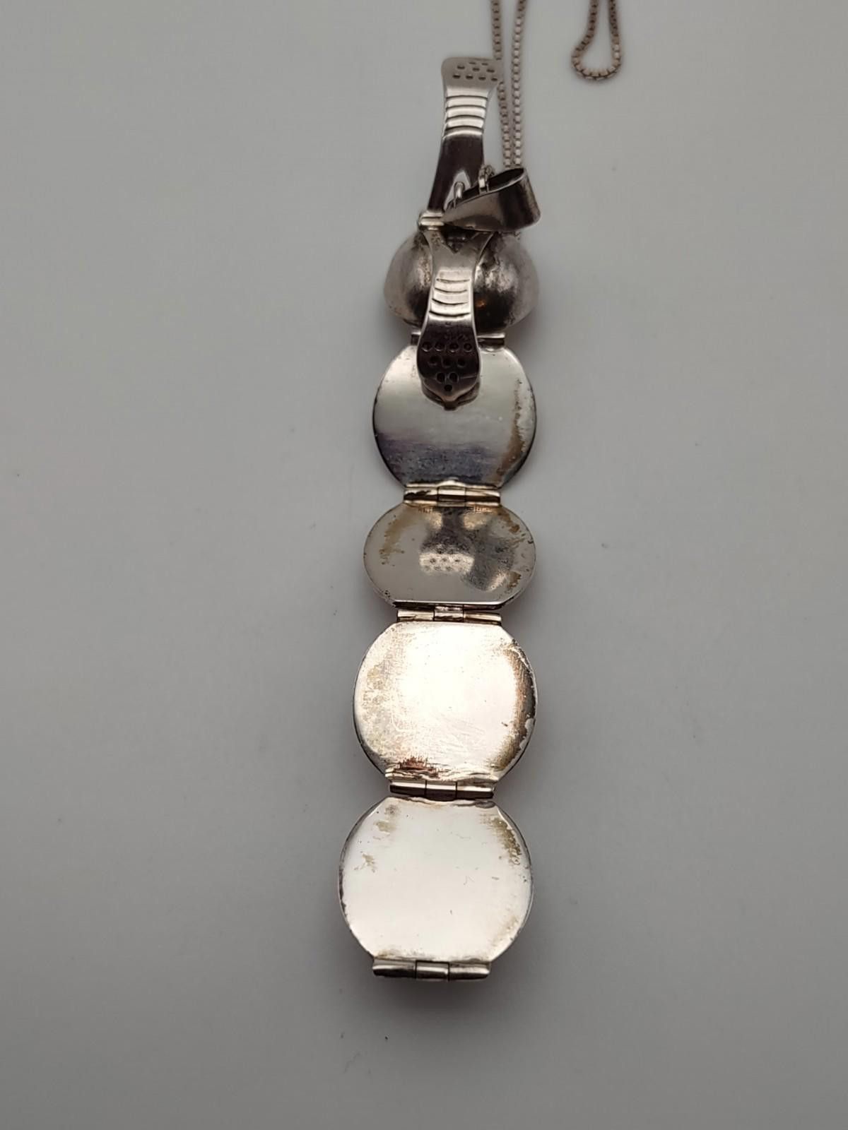 The Unbranded Brand Sterling Silver Locket Necklace 925 Opens 30” Chain Size ONE SIZE - 4 Thumbnail