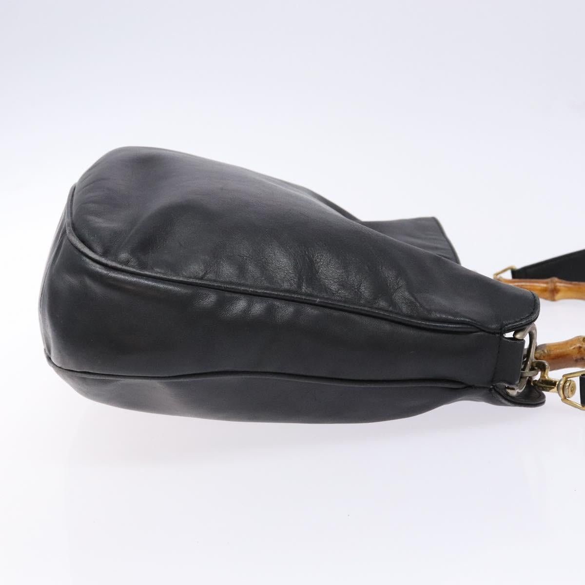Gucci GUCCI Bamboo Hand Bag Leather Black Gold 001 1781 001 1781 Size ONE SIZE - 5 Thumbnail