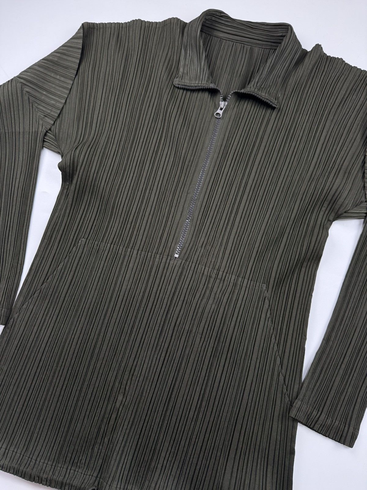 Pleats Please Issey Miyake Pleats Please Quarter Zip Pleated Pullover Size S / US 4 / IT 40 - 6 Thumbnail