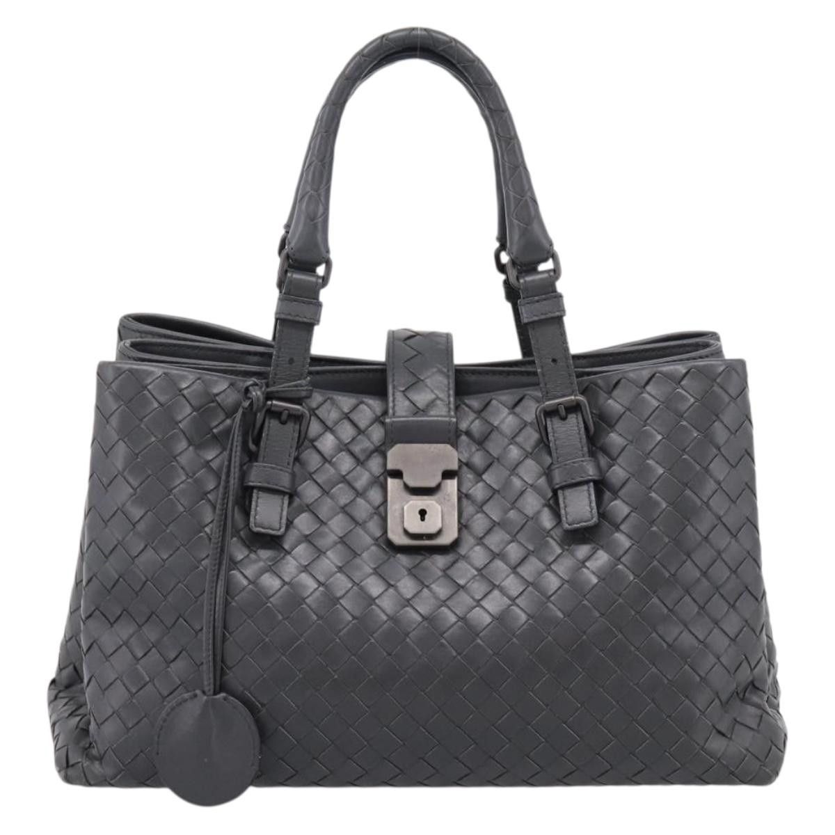 Bottega Veneta Bottega Veneta INTRECCIATO Hand Bag Leather Gray Auth Size ONE SIZE - 13 Thumbnail
