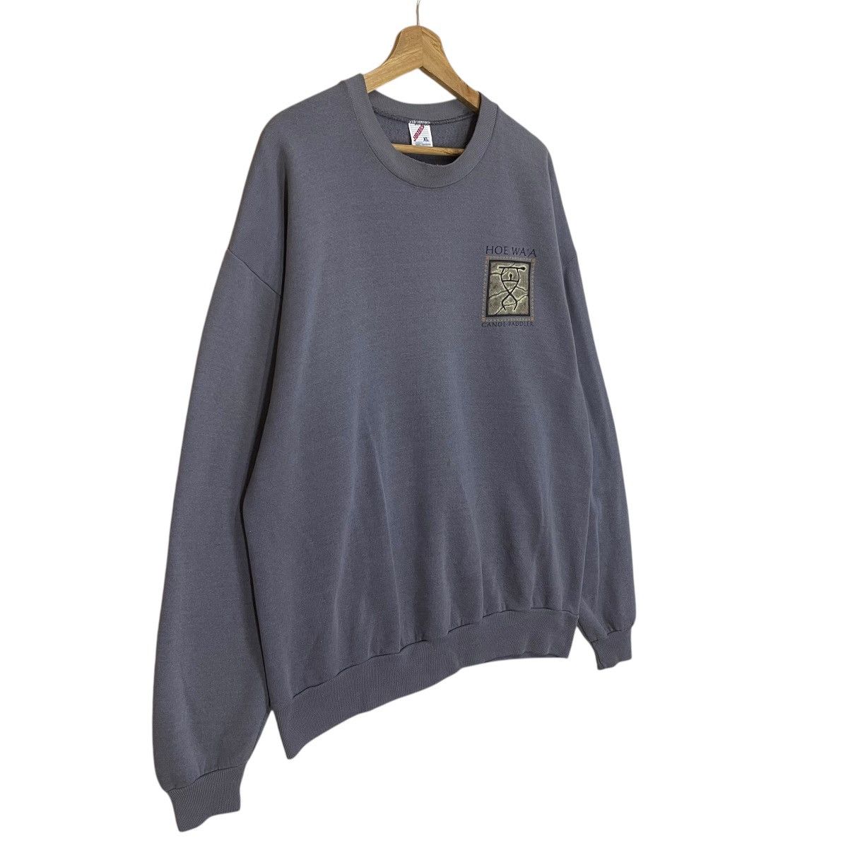 Japanese Brand Vintage HOE WA'A Canoe Paddler Hawaiian Big Logo Sweatshirt Size US XL / EU 56 / 4 - 7 Thumbnail