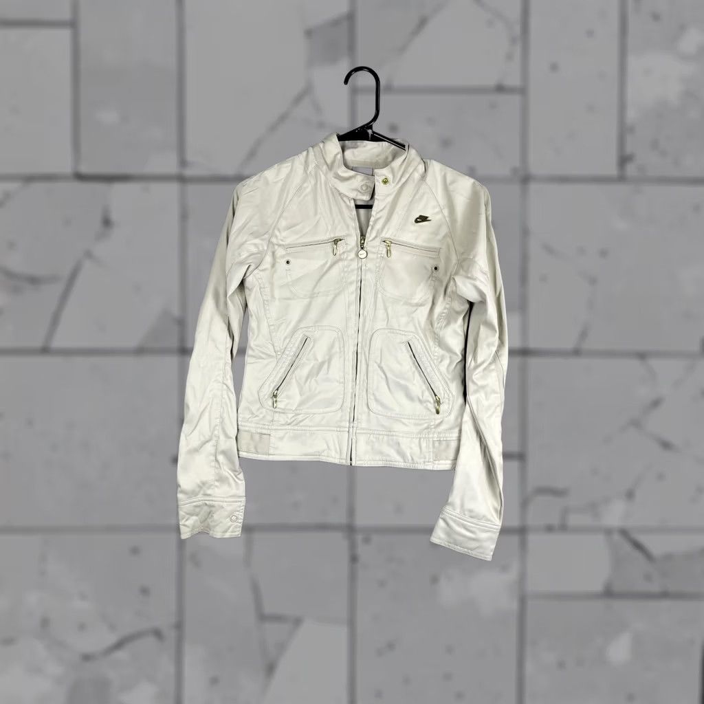 Nike Nike Jacket Womens XS Beige Twill Full Zip Lightweight Pockets Logo Size XS / US 0-2 / IT 36-38 - 1 Thumbnail