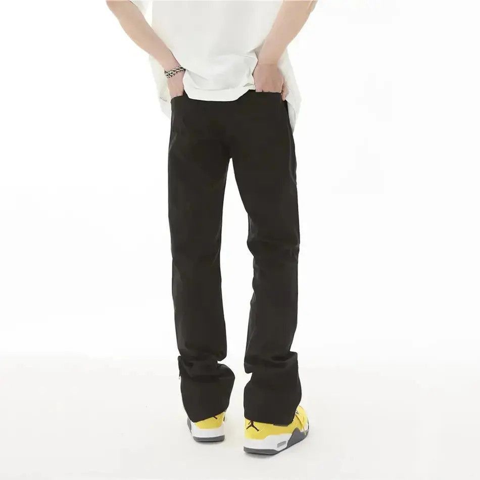 Japanese Brand Cargo Pants Men Black Unisex Dungarees Trousers Wide Leg Size US 28 / EU 44 - 4 Thumbnail
