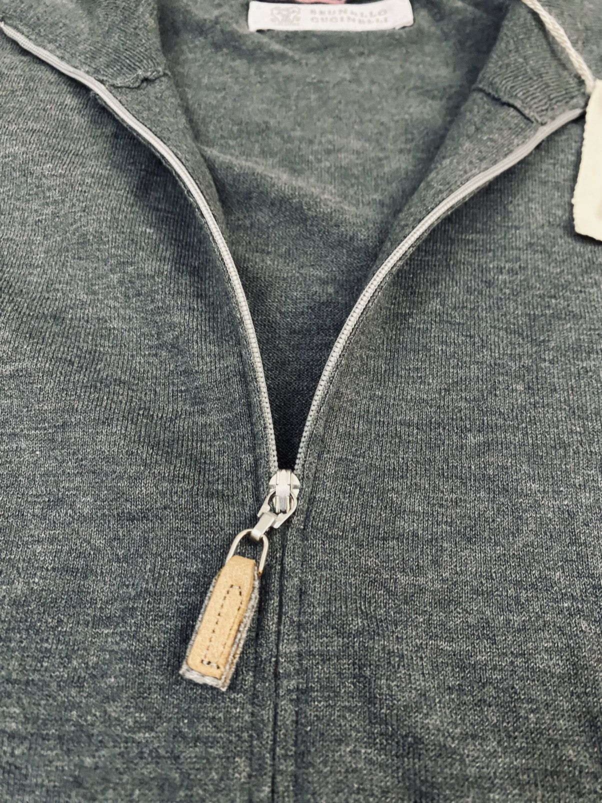 Brunello Cucinelli Brunello Cucinelli 🇮🇹 grey dual zip frosted sweatshirt 56 NEW Size US XL / EU 56 / 4 - 7 Thumbnail