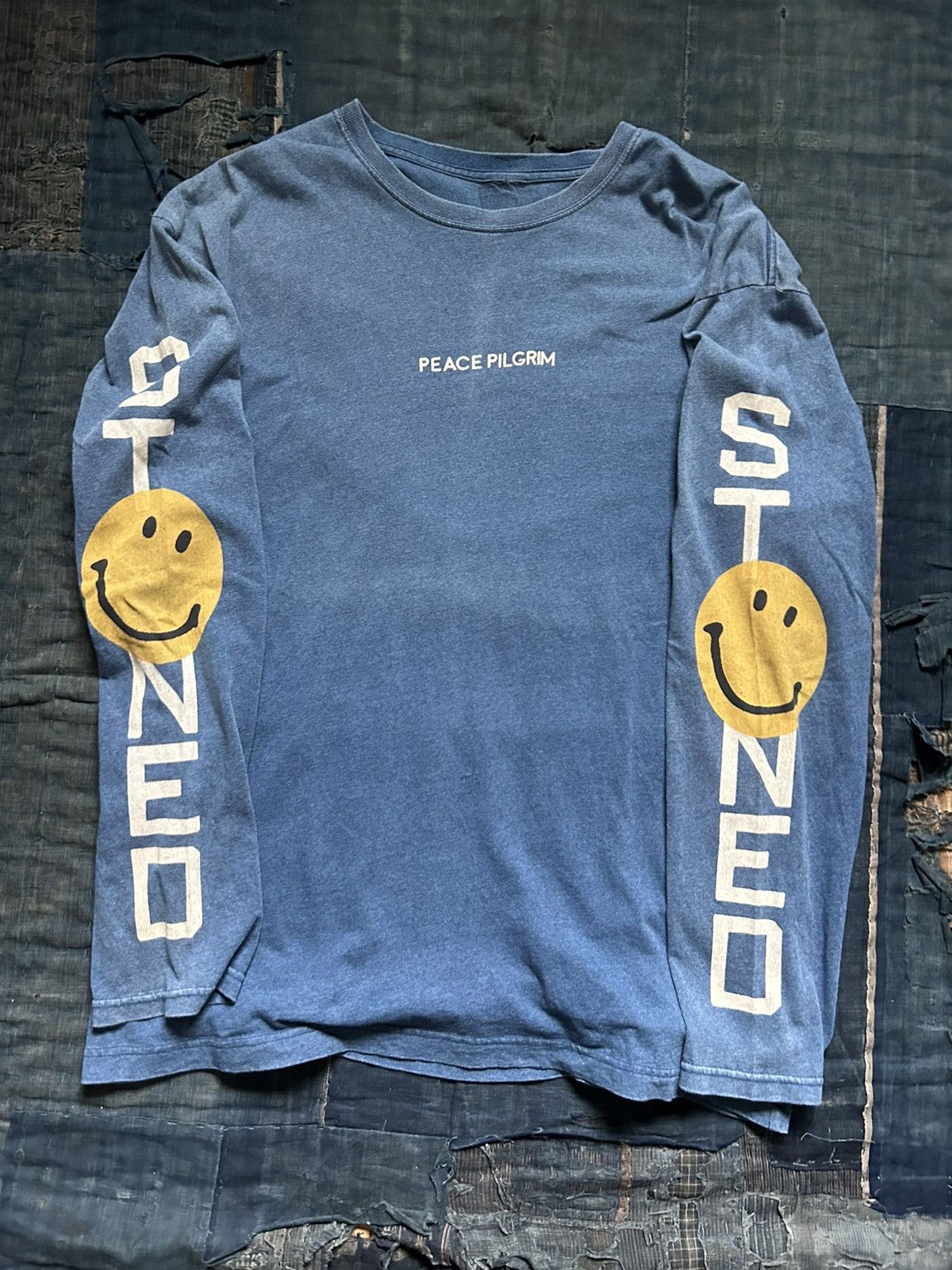 kapital smiley patch long sleeve t shirt