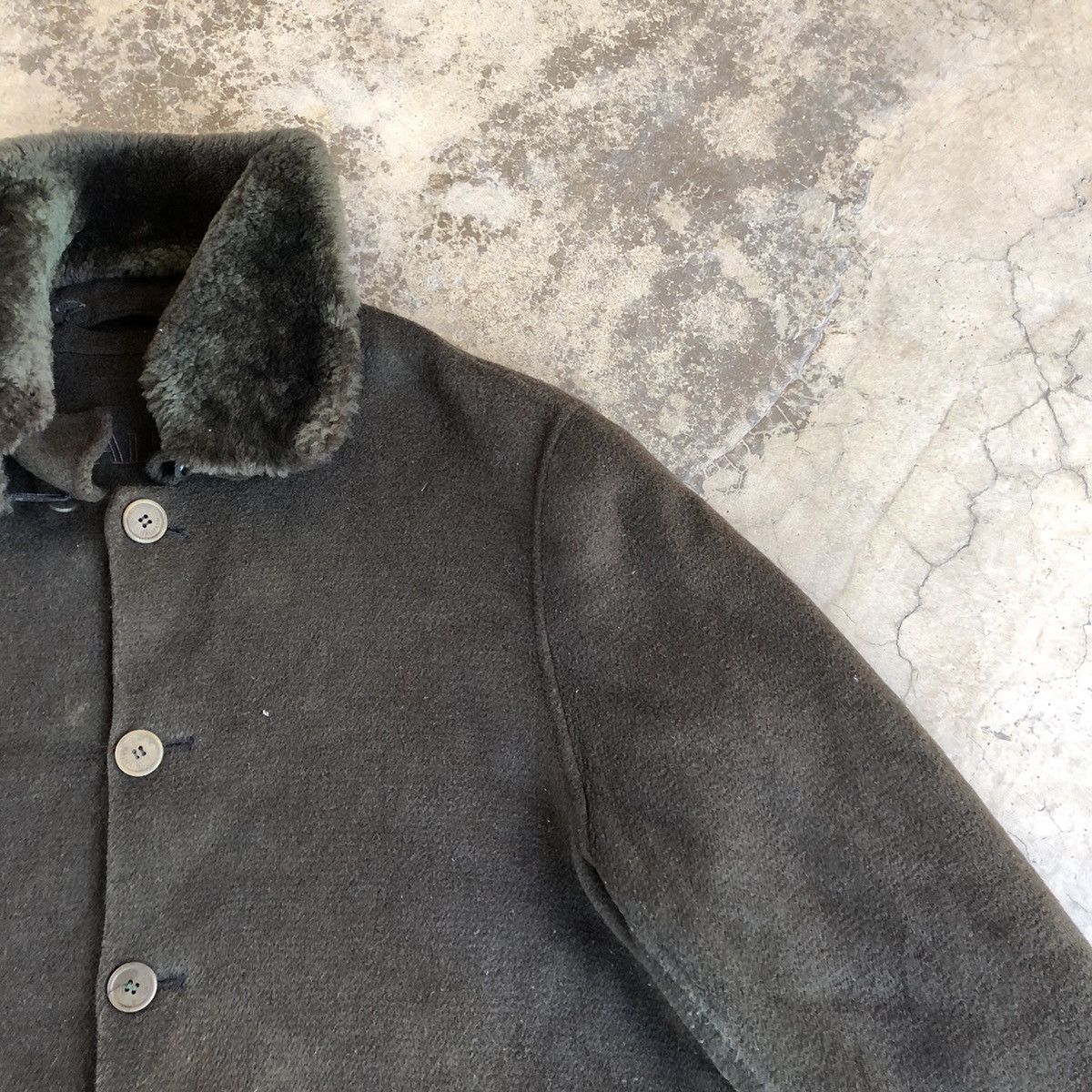 Balmain ❤️Authentic❤️Balmain Handmade Sherpa Collar Wool Heavy Jacket Size US M / EU 48-50 / 2 - 5 Thumbnail