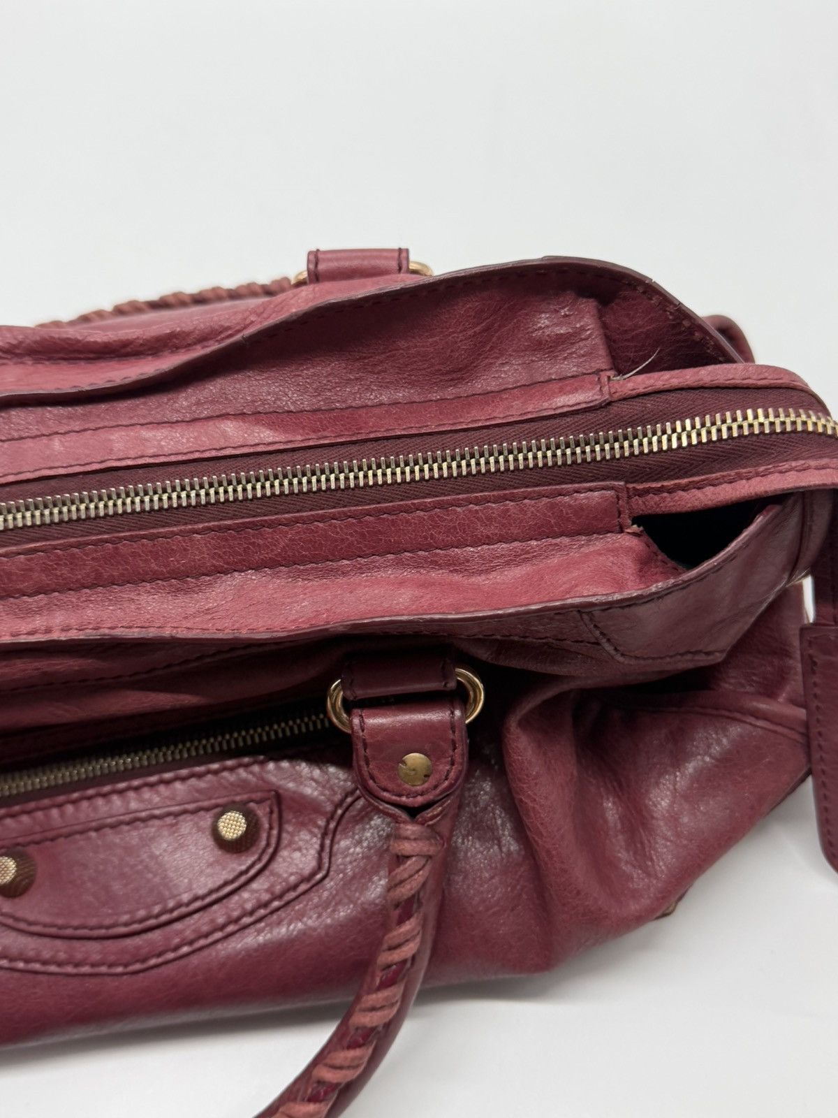 Balenciaga Balenciaga - 2000’s - Motorcycle Classic City Burgundy Wine Size ONE SIZE - 14 Thumbnail