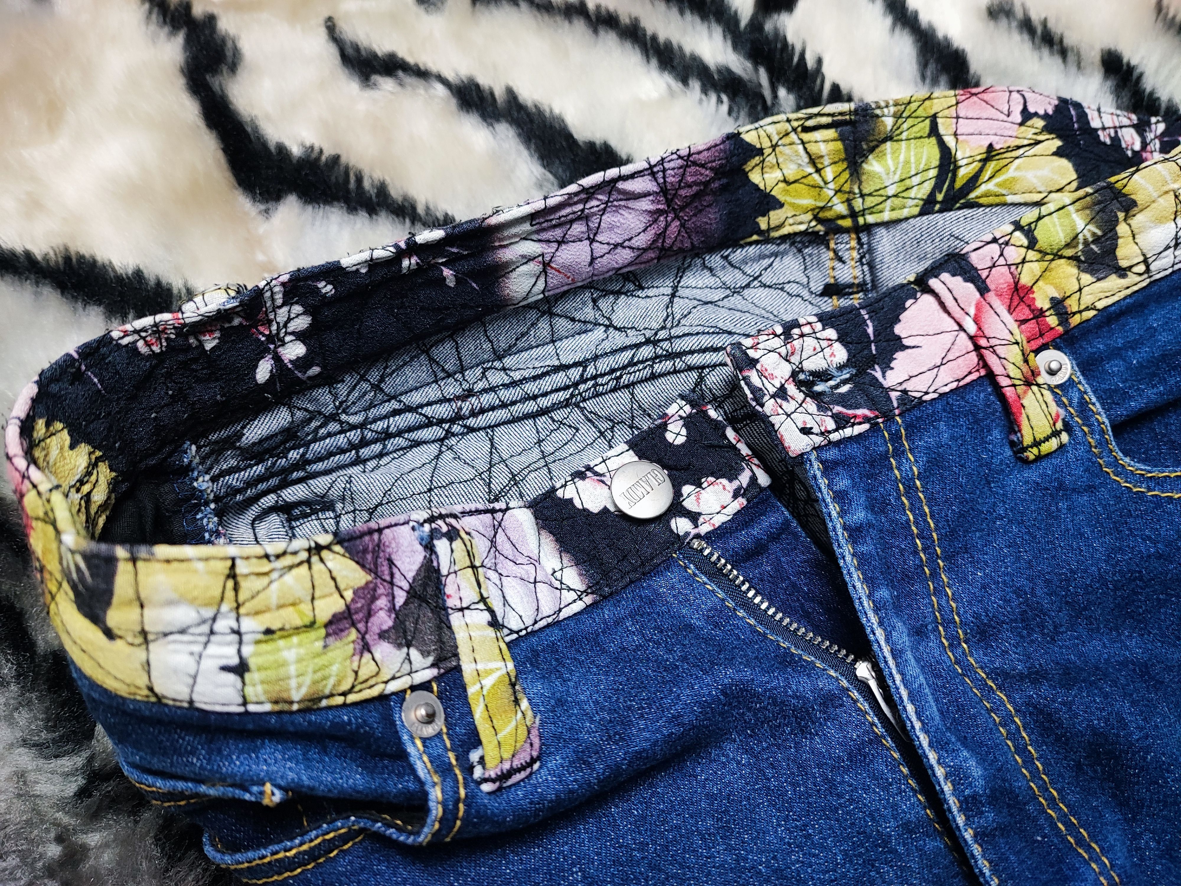 Japanese Brand Made In Japan Glamdy Flower Printed Denim Pants Size US 30 / EU 46 - 7 Thumbnail