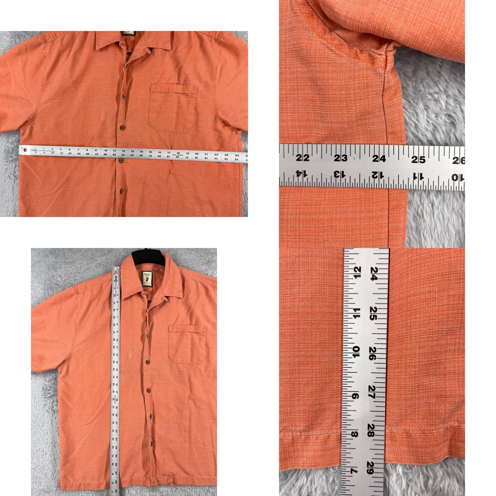 Vintage Jamaica Jaxx Shirt Men Extra Large Orange Button Up Pocket Hawaiian 100% Silk Size US XL / EU 56 / 4 - 8 Thumbnail