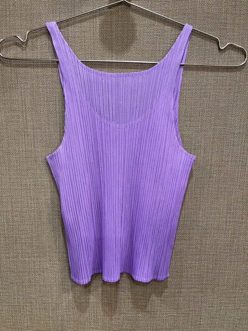 Issey Miyake Issey Miyake size:one size Purple ink-wash lily pleated ve Size S / US 4 / IT 40 - 2 Thumbnail