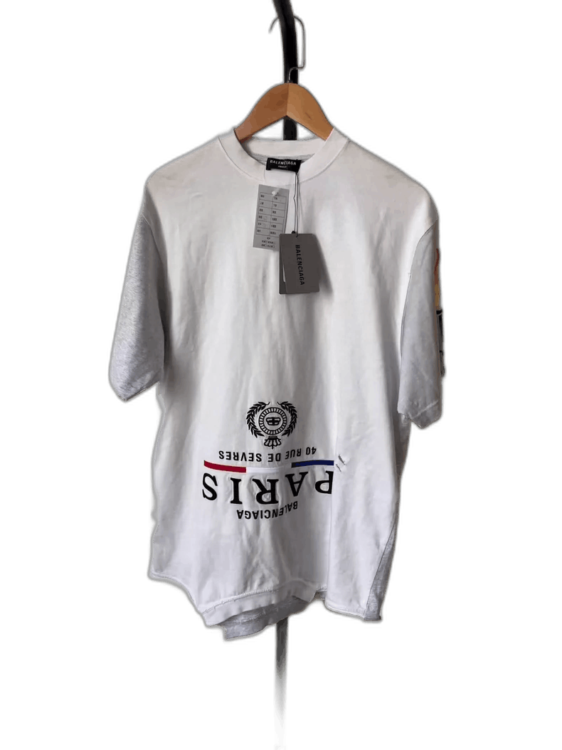 Balenciaga Balenciaga Paris Embroidered Short Sleeve TShirt-2506 Size US S / EU 44-46 / 1 - 1 Thumbnail