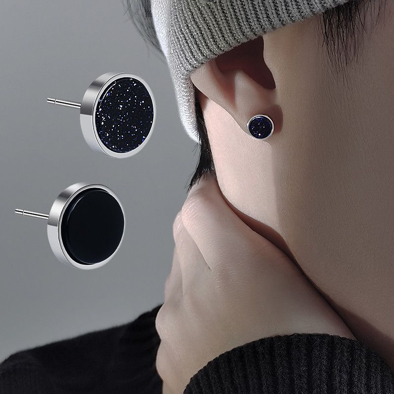 Jewelry × Sterling Silver One pairs Hip-hop Earrings Gothic Punk Chrome Jewelry Spike Size ONE SIZE - 2 Thumbnail