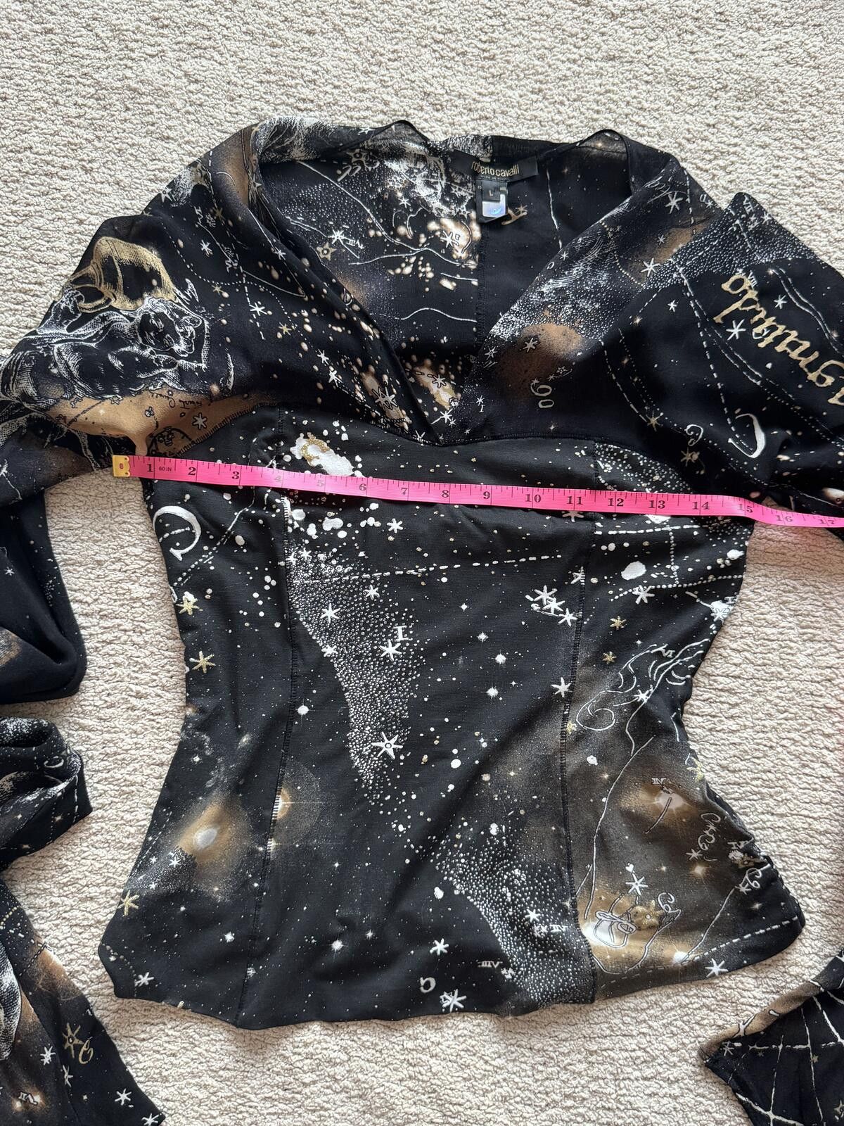 Roberto Cavalli ARCHIVE Roberto Cavalli FW 2003 "Constellation" Zodiac Top Size L / US 10 / IT 46 - 8 Thumbnail