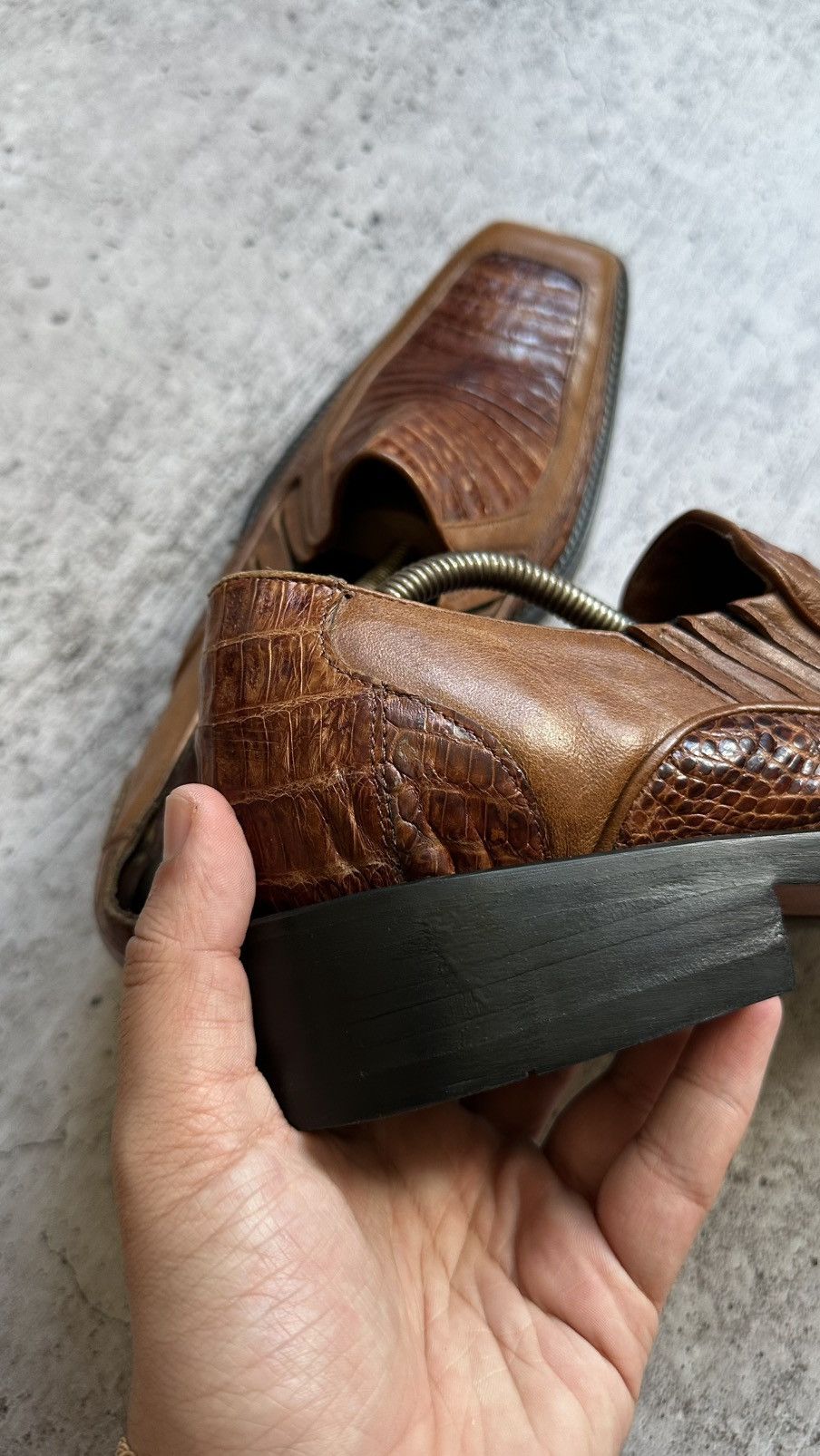 J.M. Weston J.M. Weston Very Rare Vintage Alligator Leather Formal Shoes Size US 8 / EU 41 - 15 Thumbnail
