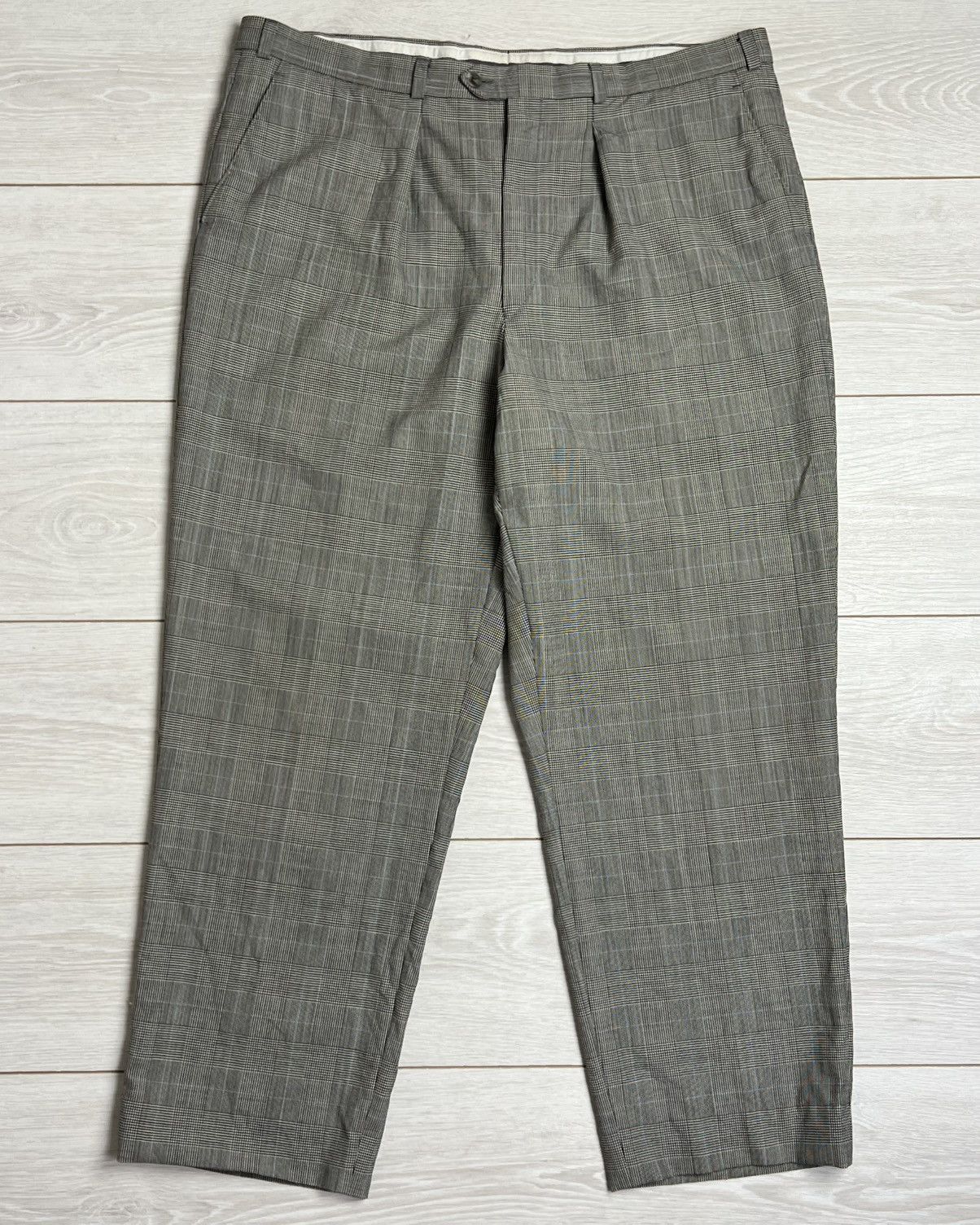 Christian Dior Monsieur Vintage Christian Dior Monsieur Glen Plaid Wool Suit 46S Size 46S - 16 Thumbnail