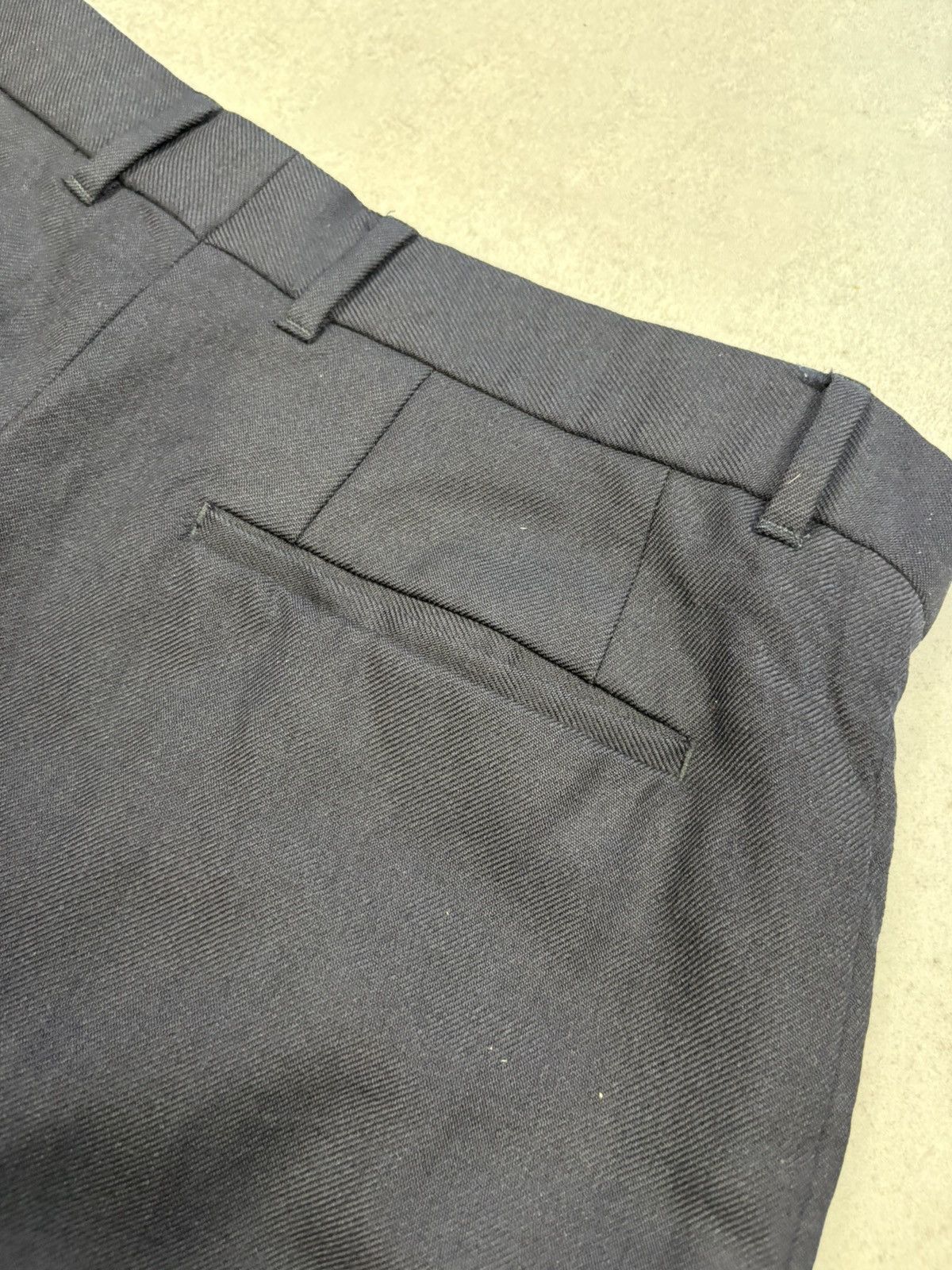 Burberry Burberry Avant-Garde Wool Trousers Curved Pockets Raw Hem 50 Size US 34 / EU 50 - 20 Thumbnail