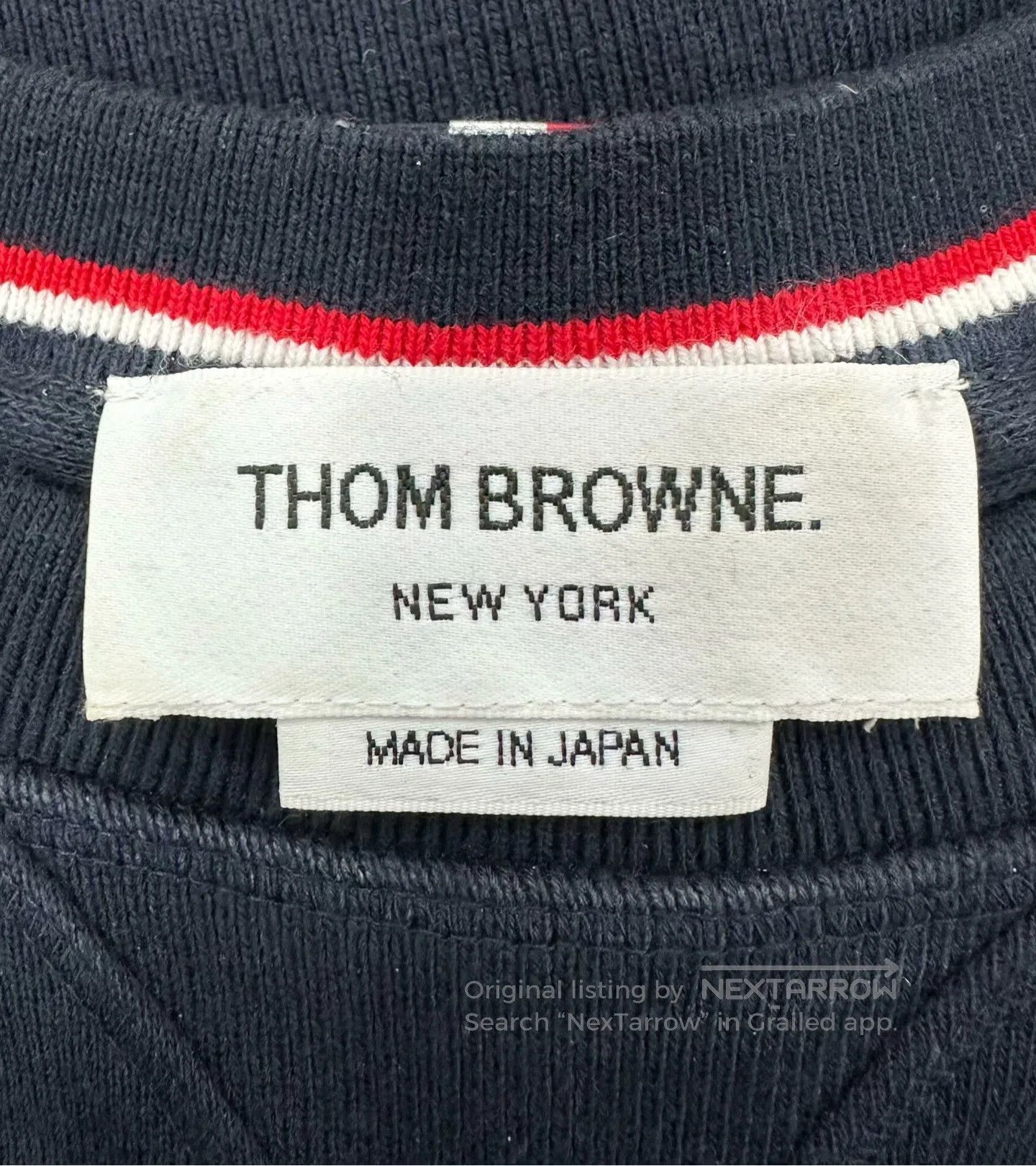 Thom Browne Thom Browne Deep Blue Classic Four-Stripe Long Sleeve Swea Size US XL / EU 56 / 4 - 3 Thumbnail