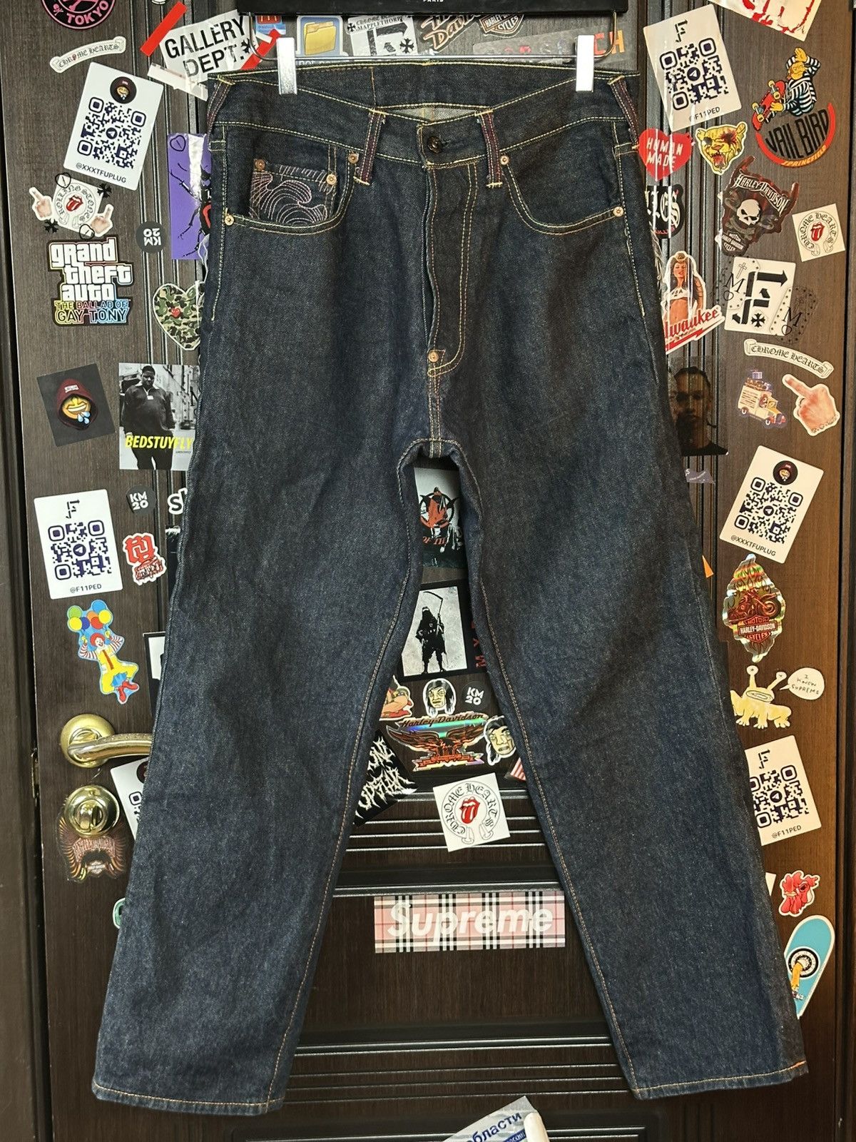 RMC Jeans × Red Monkey RMC 2008 “Erotic Ukiyo-e Collection” 1001 Archive Denim Size US 30 / EU 46 - 3 Thumbnail