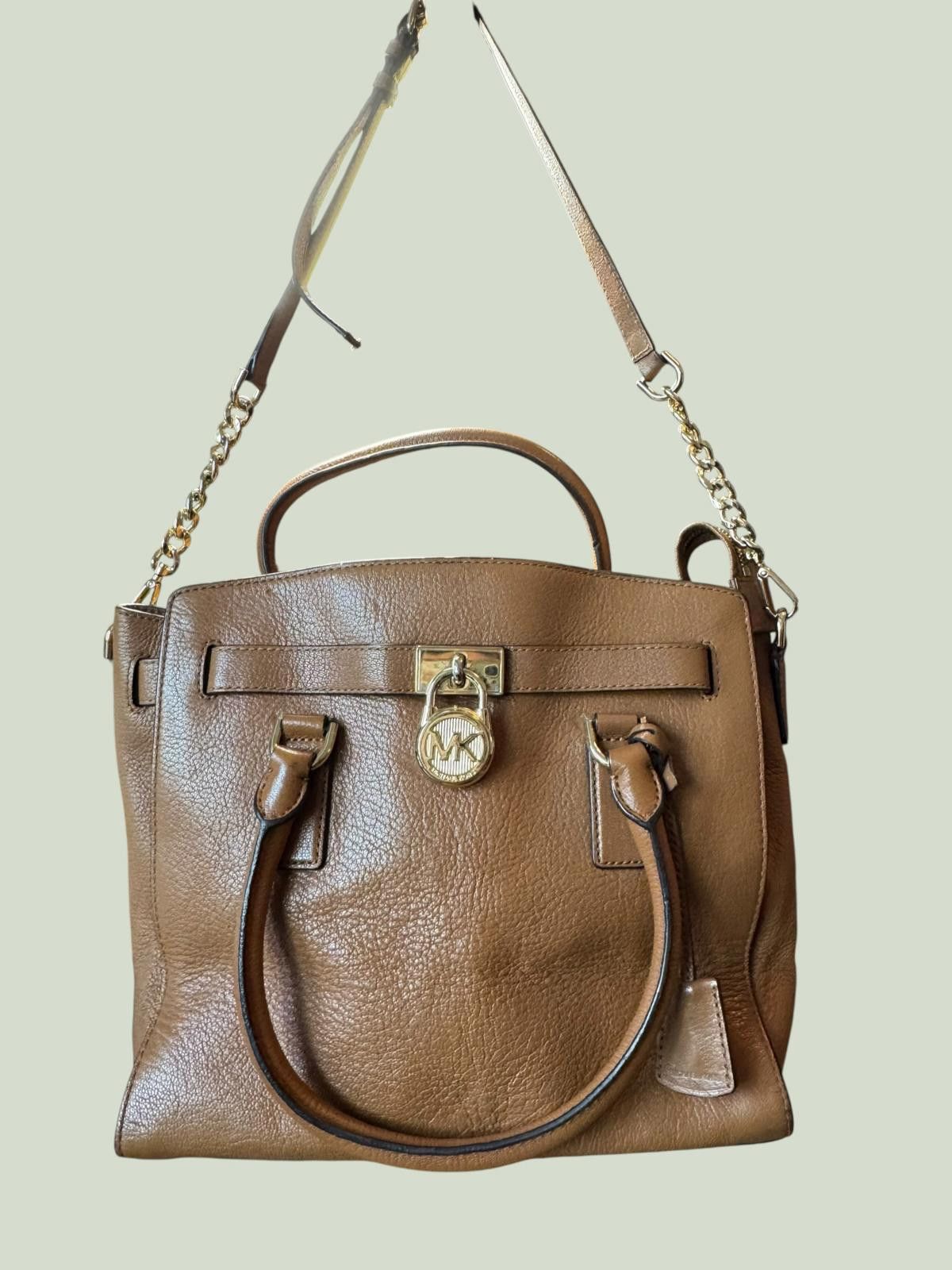 Michael Kors Michael Kors Brown Leather Satchel Handbag Size ONE SIZE - 1 Thumbnail