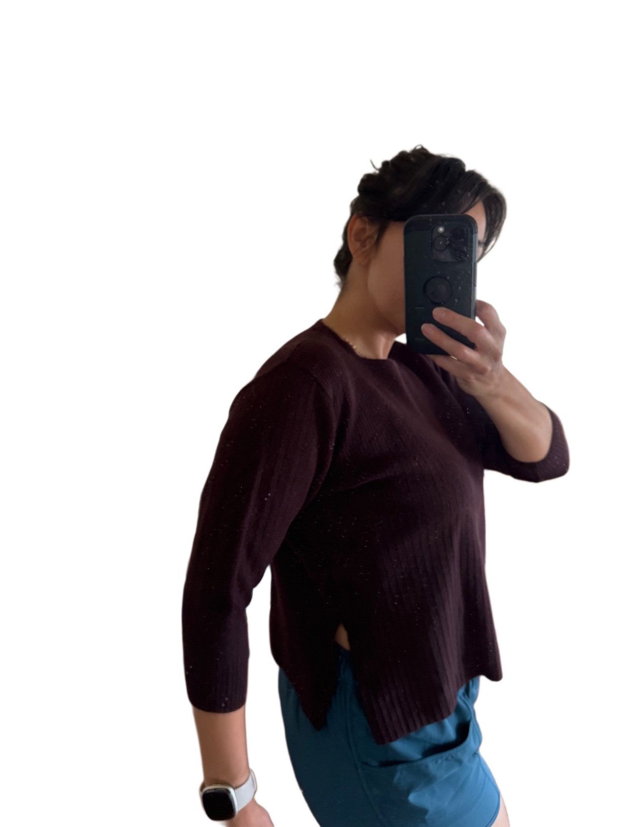 Vintage Bien Mise women’s 100% wool coffee brown sweater ribbed Size S / US 4 / IT 40 - 1 Thumbnail