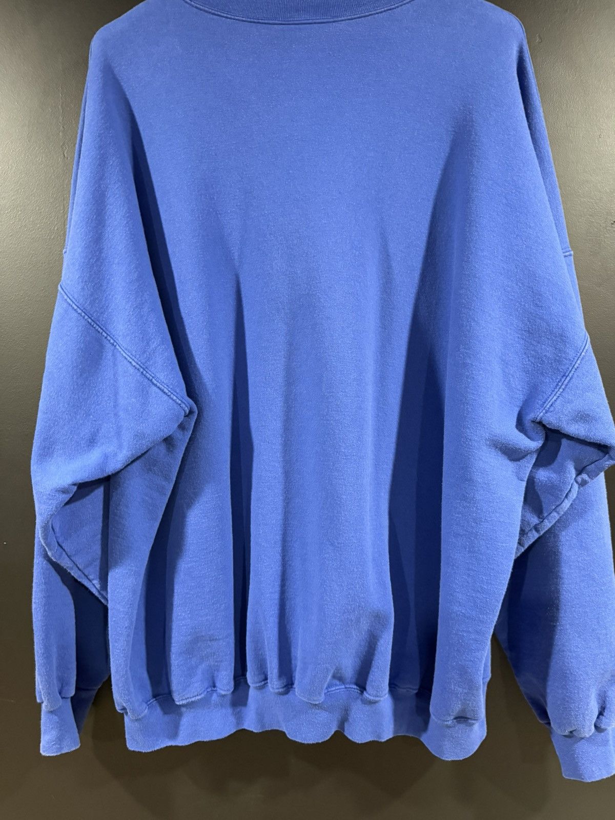 Hanes 2000s Y2K Vintage Hanes Faded Blue Grunge Sweatshirt XXXL Size US XXL / EU 58 / 5 - 5 Thumbnail