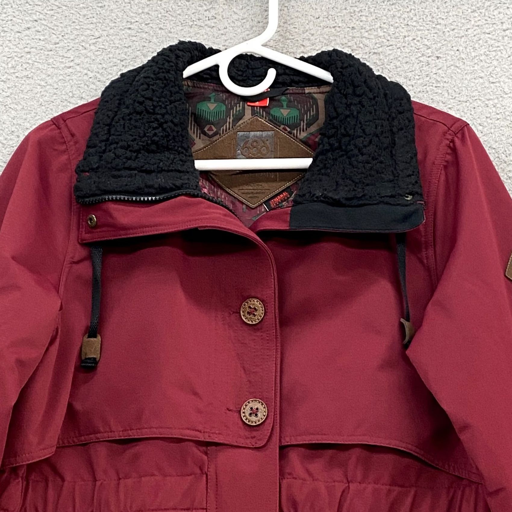 686 686 Parklan Totem Parka Jacket Womens M Red Logo Casual Travel Fall Winter 686 Parklan Totem Parka Jacket Womens M Red Logo Casual Travel Fall Winter Size M / US 6-8 / IT 42-44 - 2 Thumbnail