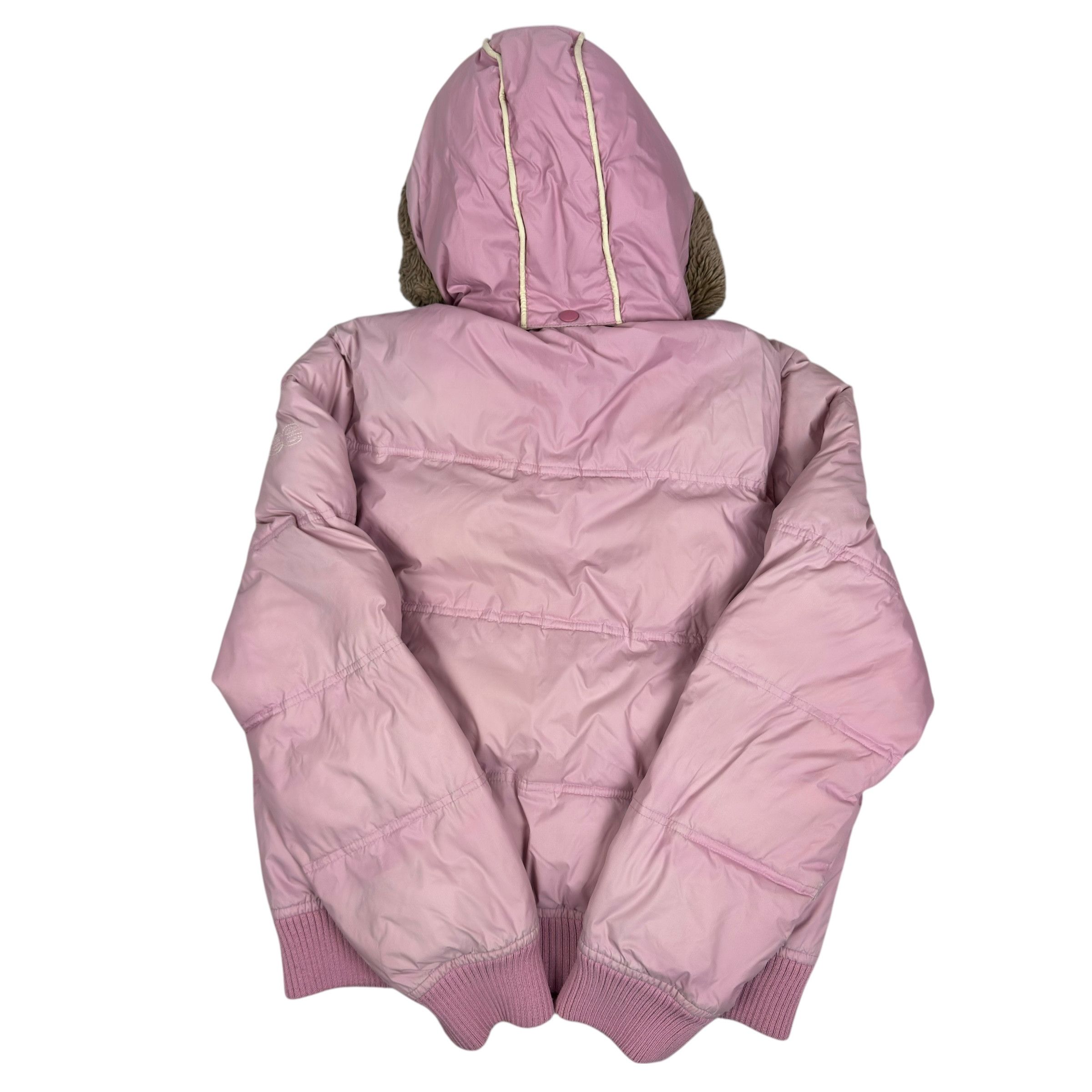 Lee Lee Women's Pink Fur Full Zip Puffer Jacket XL Size XL / US 12-14 / IT 48-50 - 2 Thumbnail