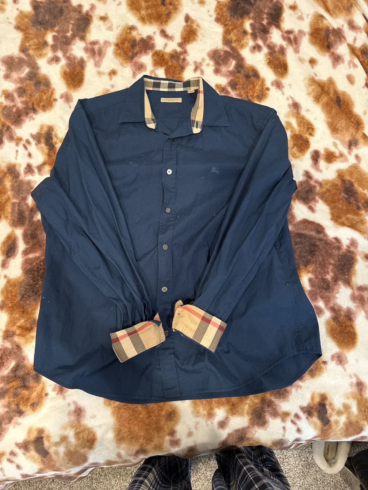 Burberry Burberry classic teal dress shirt Size 44R - 1 Thumbnail