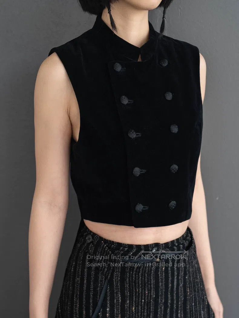 Comme des Garcons Comme Des Garcons Black Velvet Double Breasted Vest Size M / US 6-8 / IT 42-44 - 4 Thumbnail