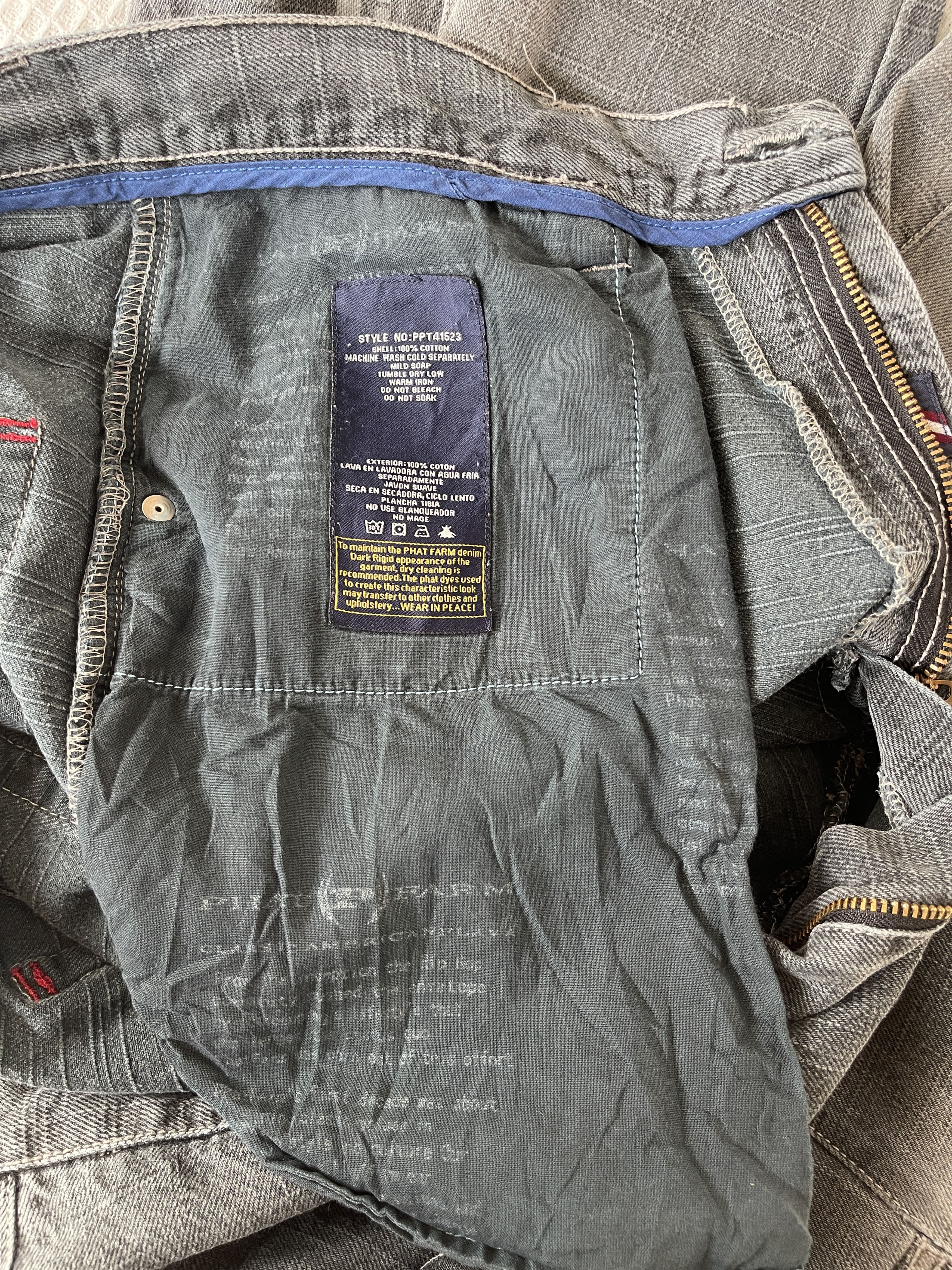 Phat Farm Vintage 90s🔥Phat Farm🔥Platform boots 9 Pockets Baggy Jeans Size US 34 / EU 50 - 12 Thumbnail