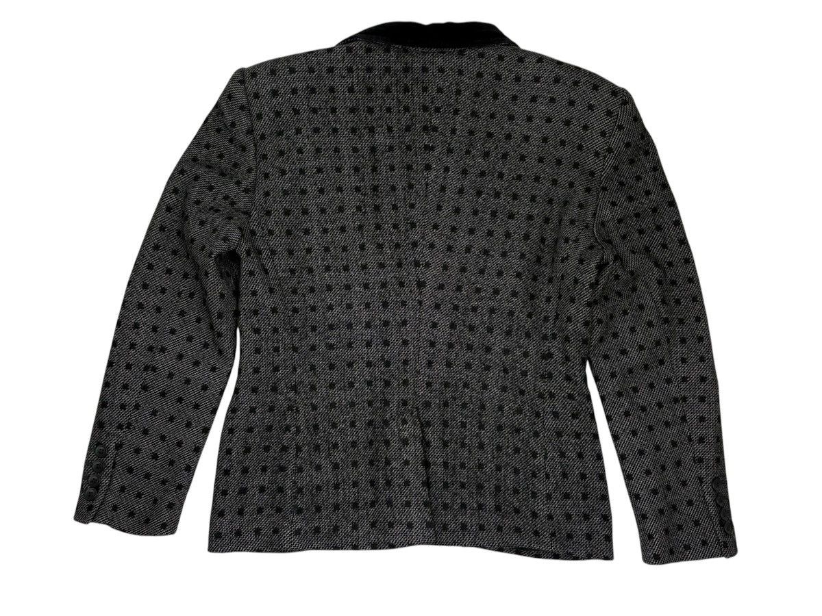 Escada × Vintage ESCADA 80s MARGARETHA LEY POLKA DOT WOOL BLAZER VELVET 38 M Size M / US 6-8 / IT 42-44 - 13 Thumbnail