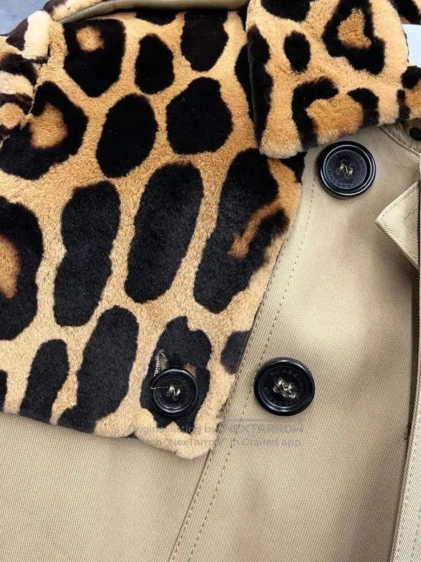 Burberry Burberry Brown Leopard Print Cotton Trench Coat. Size M / US 6-8 / IT 42-44 - 5 Thumbnail