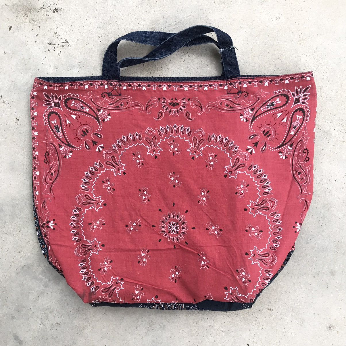 Blue Blue Japan Chi Kai Chi Denim Selvedge Reversible Bandana Totebag Size ONE SIZE - 4 Thumbnail