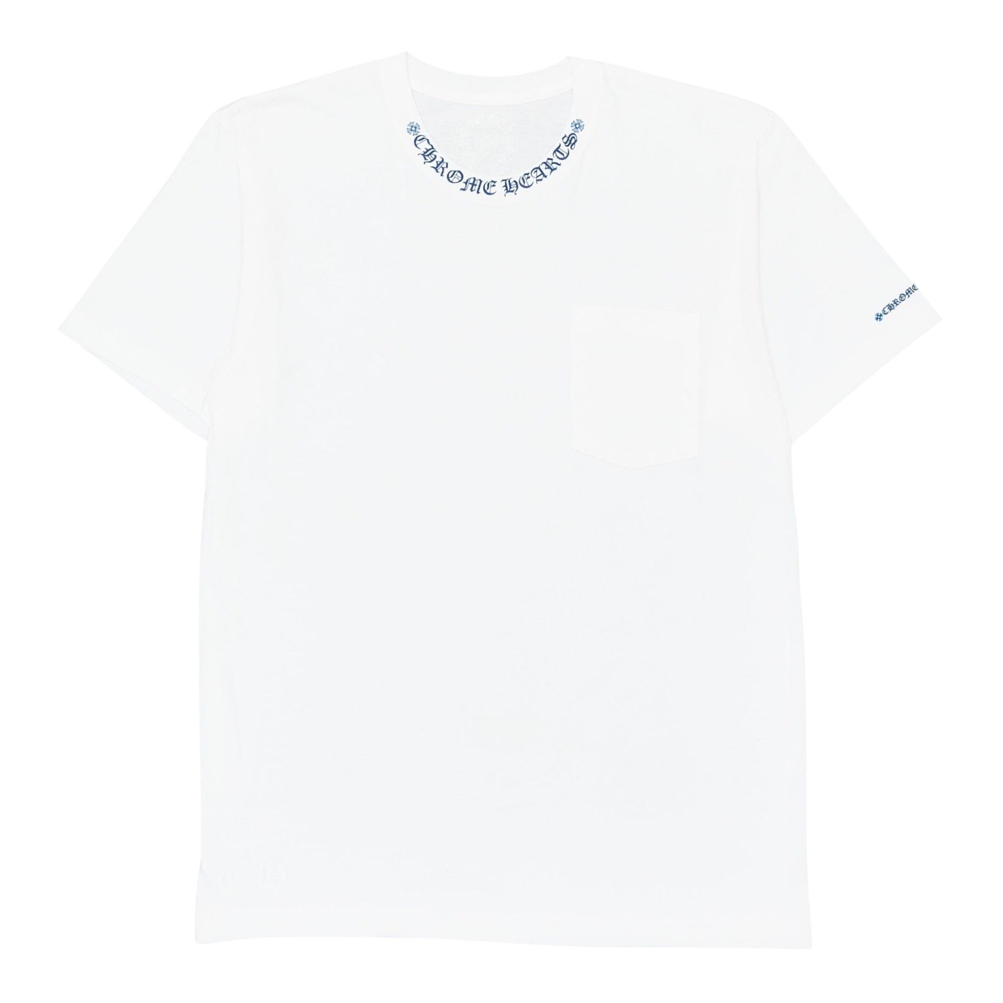 Chrome Hearts Neck Logo Short Sleeve Tee Shirt White Blue Size US L / EU 52-54 / 3 - 1 Thumbnail