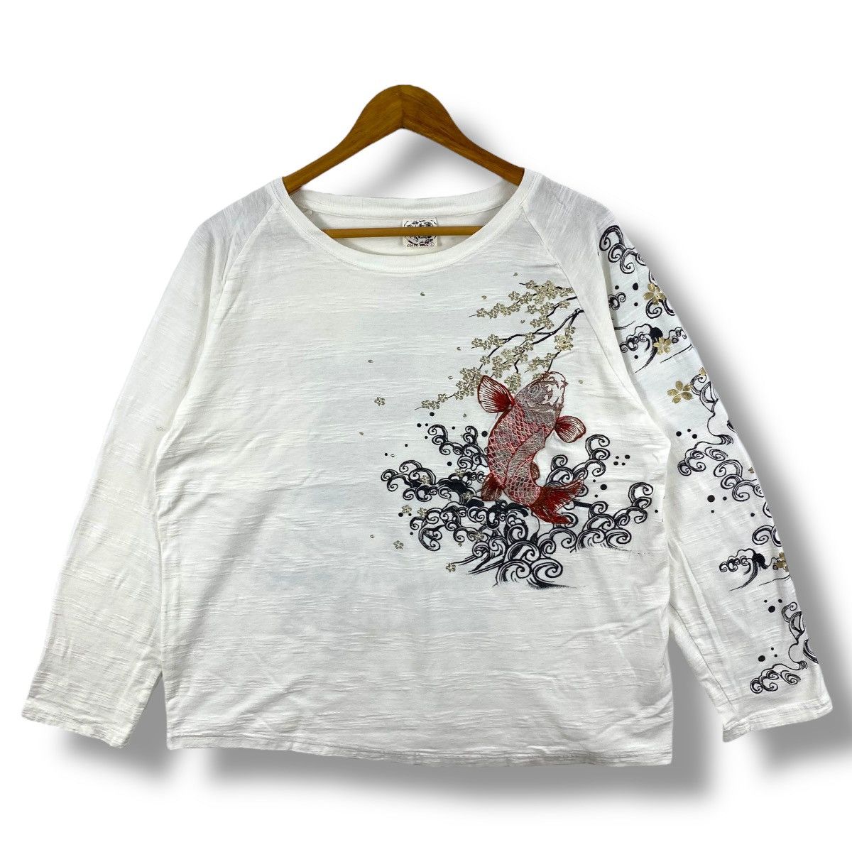 Japanese Brand × Vintage Japanese Traditional CURE ALL Sukajan Embroidery Fish Size US L / EU 52-54 / 3 - 1 Thumbnail