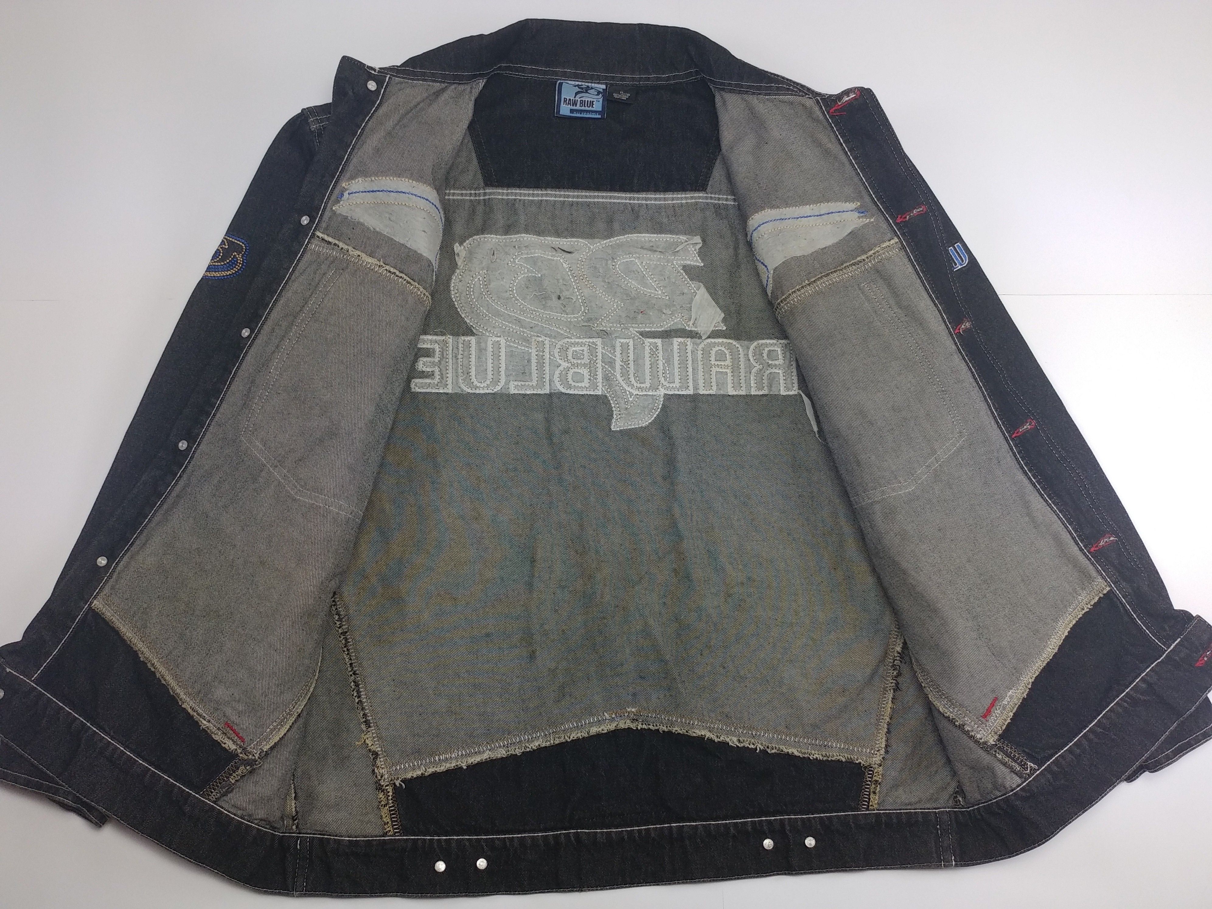 Vintage Raw Blue jacket, vintage denim jacket, 90s hip hop, 1990s XL Size US XL / EU 56 / 4 - 21 Thumbnail