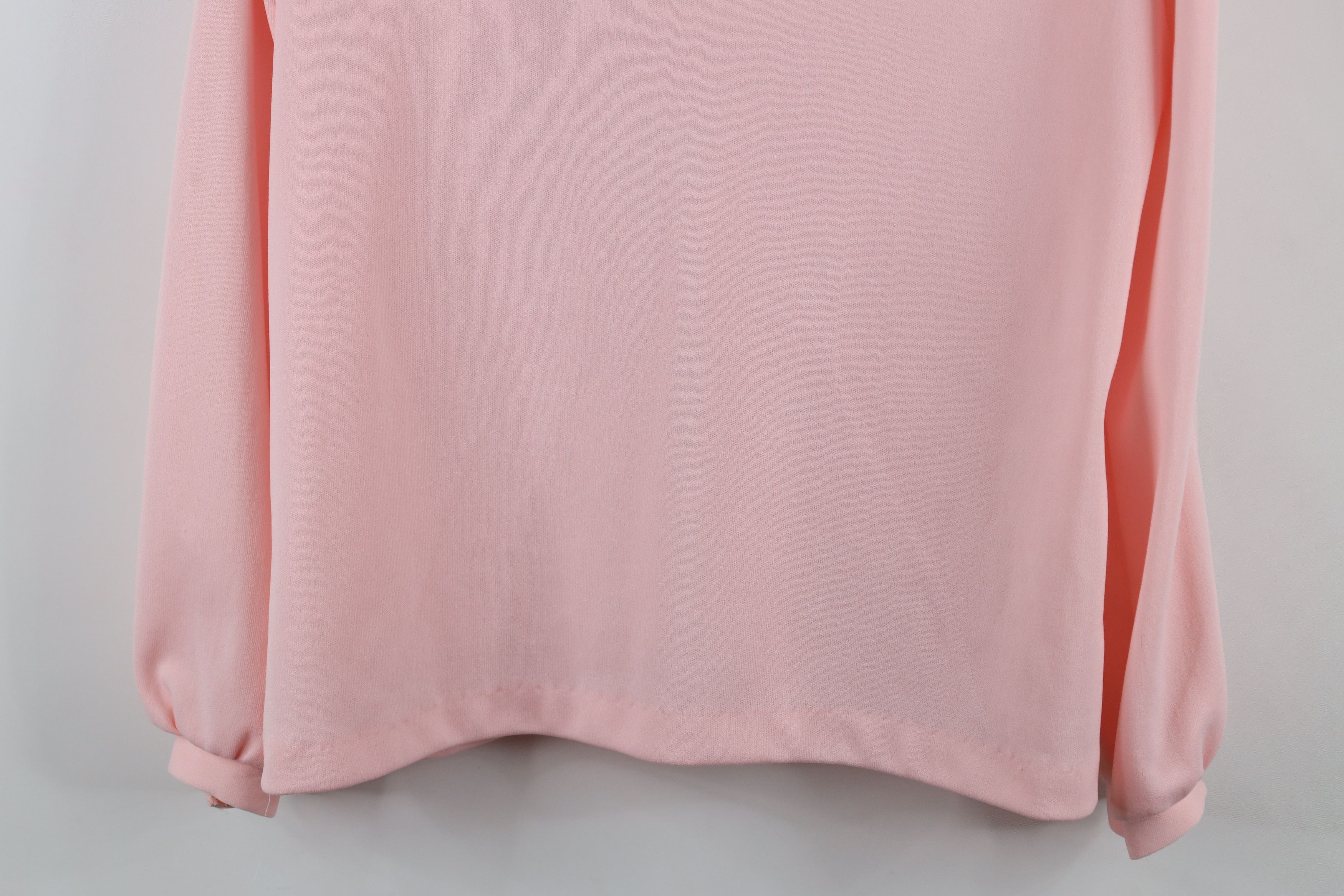 Vintage Vintage 70s Streetwear Collared Long Sleeve Polo Pink USA Size XXL / US 16-18 / IT 52-54 - 3 Thumbnail