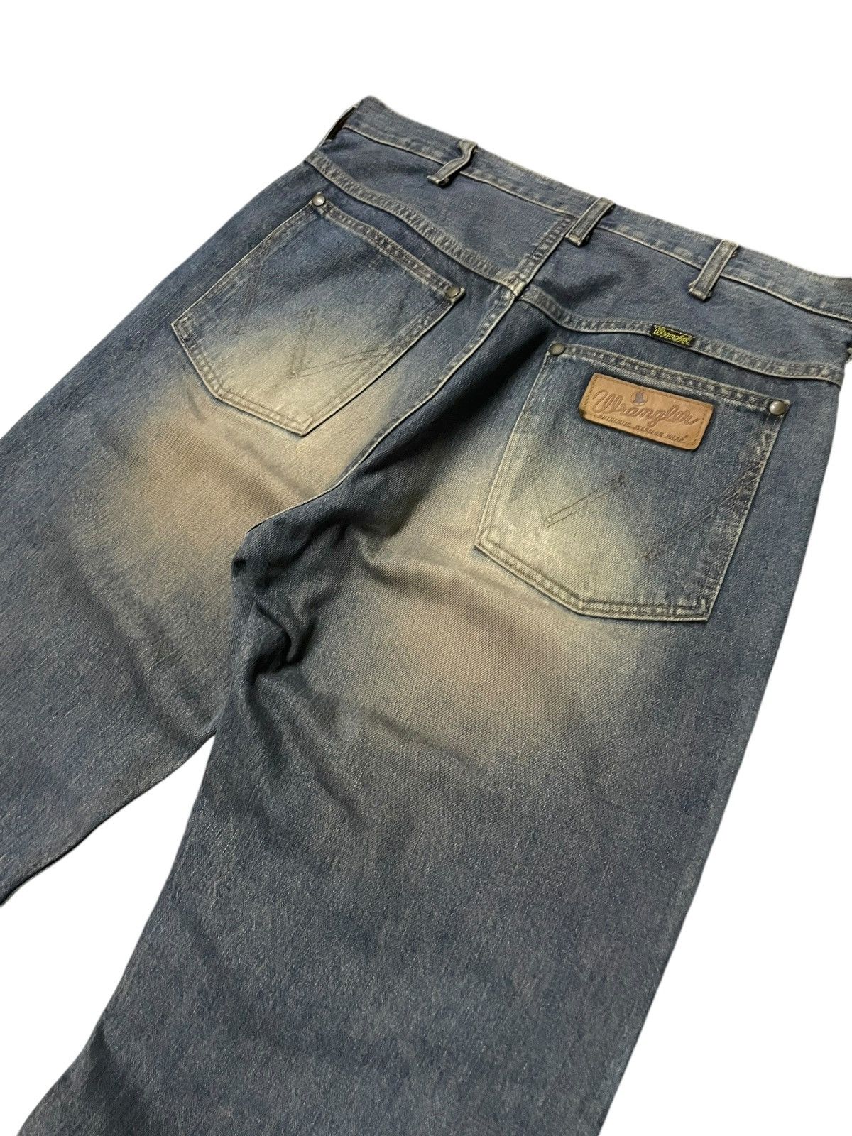 Hysteric Glamour × Japanese Brand × Wrangler Vintage Wrangler Blue Bell Mud Wash Selvedge Loose Jeans Size US 34 / EU 50 - 13 Thumbnail