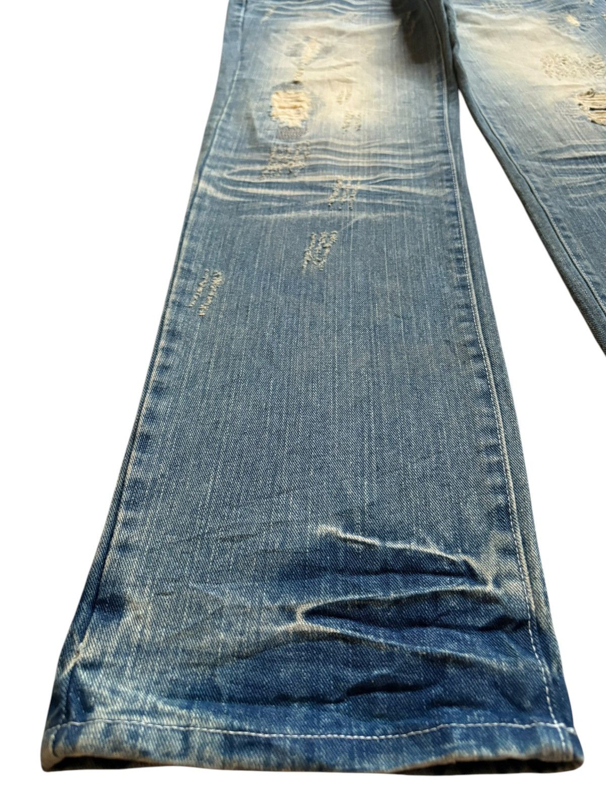 Japanese Brand Vintage Japanese Brand Rusty Wash Clawmark Loose Jeans Size US 33 - 6 Thumbnail