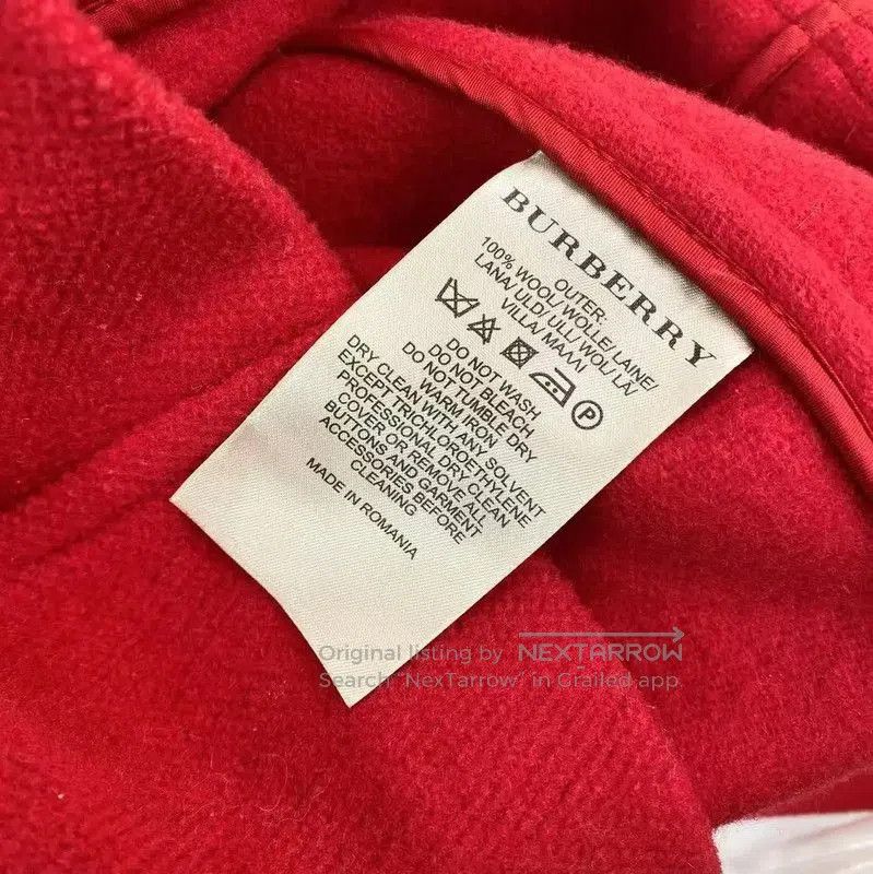 Burberry Burberry Red Wool Women's Coat. Size M / US 6-8 / IT 42-44 - 4 Thumbnail