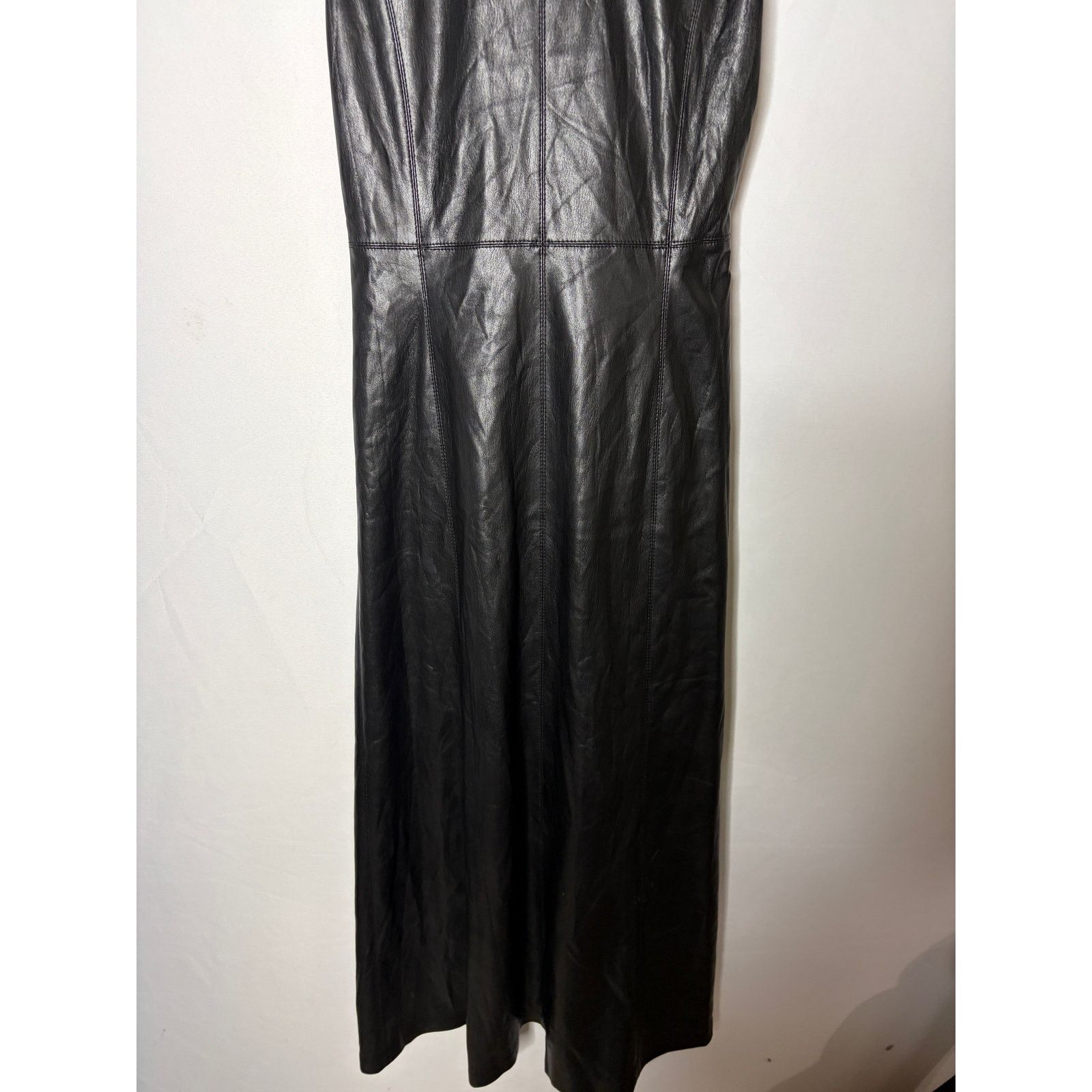 Nanushka Nanushka The Sharma Black Faux leather tie front dress sz XS Size XS / US 0-2 / IT 36-38 - 9 Thumbnail