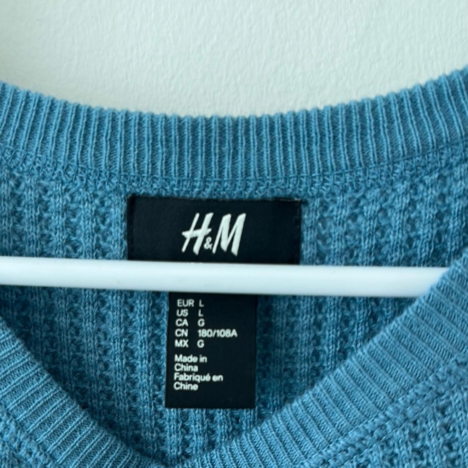 H&M H&M Blue Long Sleeve Shirt Size US L / EU 52-54 / 3 - 2 Thumbnail
