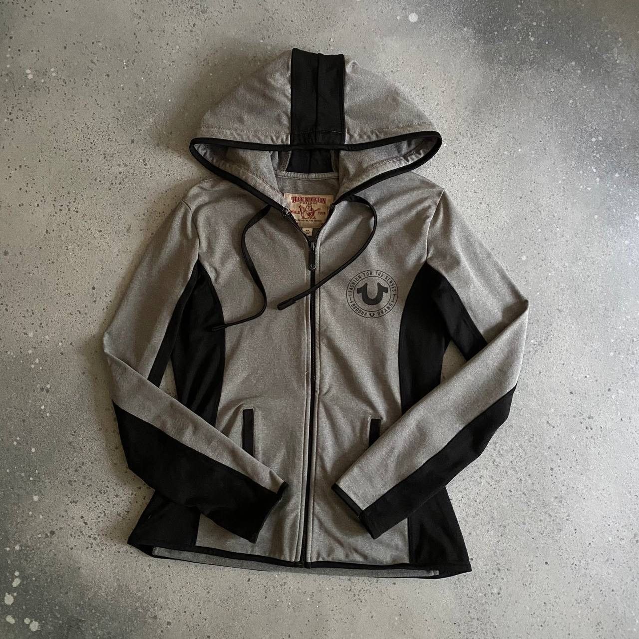 True Religion 🕷️TRUE RELIGION BIG LOGO Y2K ZIP HOODIE Size S / US 4 / IT 40 - 1 Thumbnail