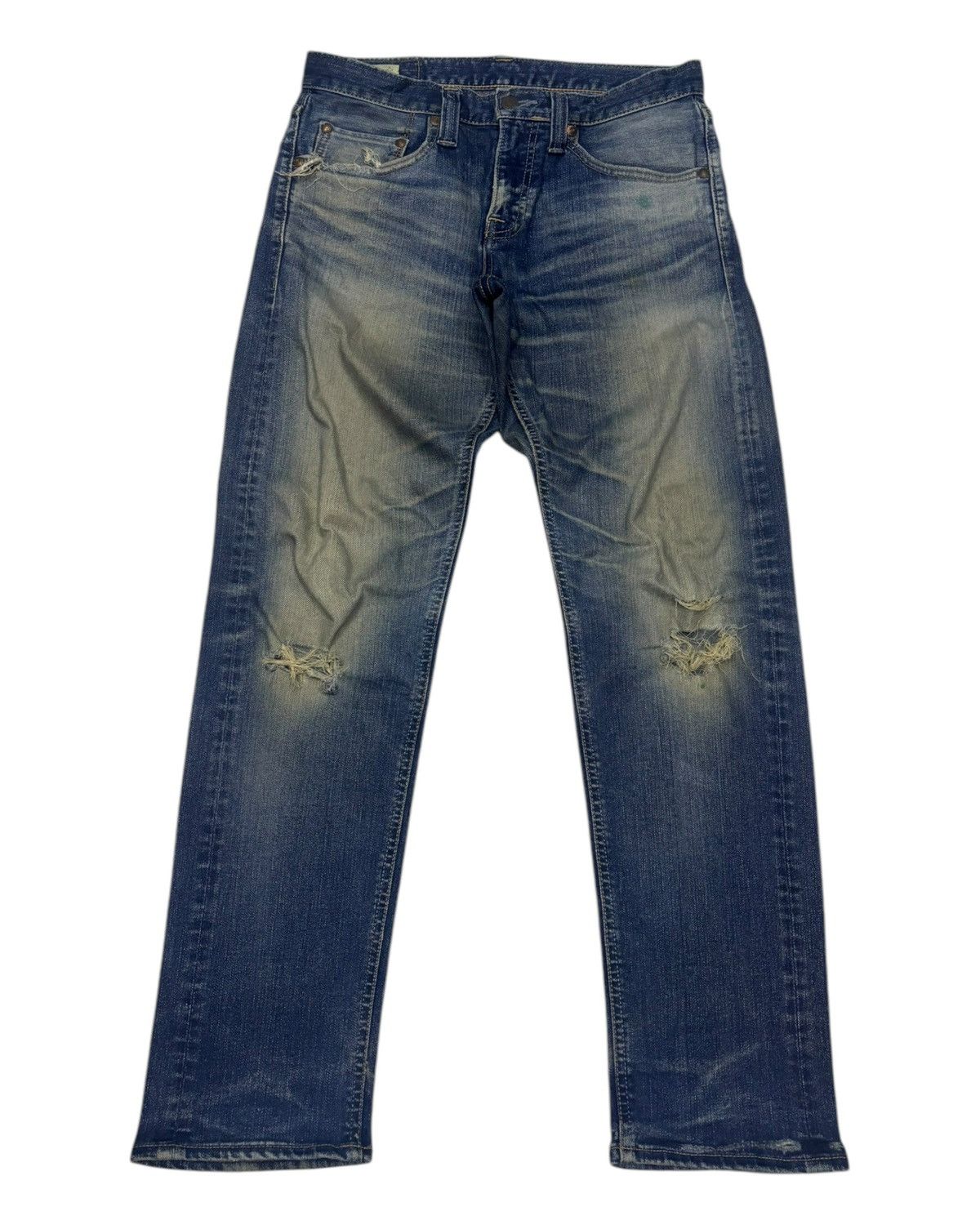 Big John × Japanese Brand × Jean VINTAGE BIG JOHN MADE IN JAPAN DISTRESSED DENIM JEANS Size US 30 / EU 46 - 7 Thumbnail