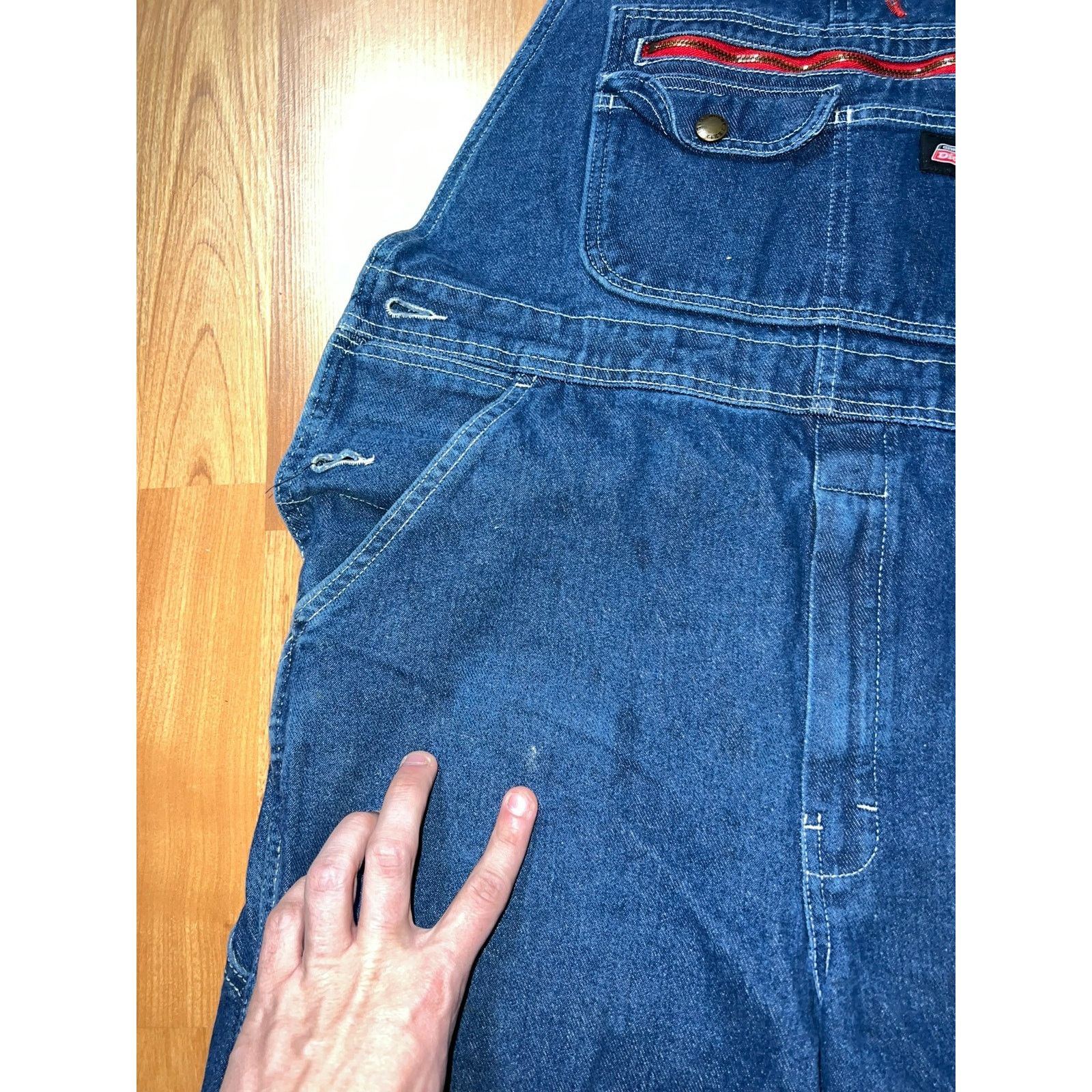 Vintage Dickies Overalls Carpenter Genuine Denim Blue Workwear VTG S Size US S / EU 44-46 / 1 - 3 Thumbnail