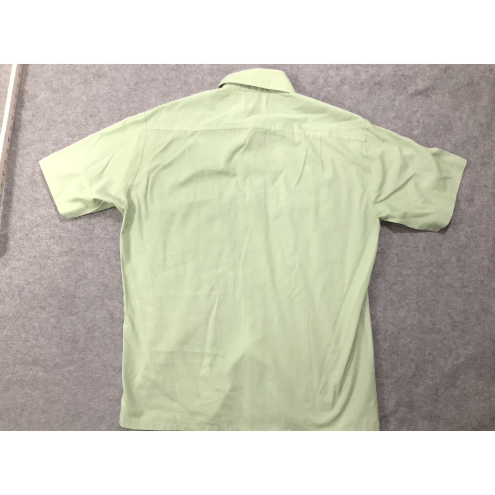 JCPenney Men's TownCraft Jcpenny Penn Prest M Vintage Green Short Sleeve Button Up Shirt Size US M / EU 48-50 / 2 - 5 Thumbnail