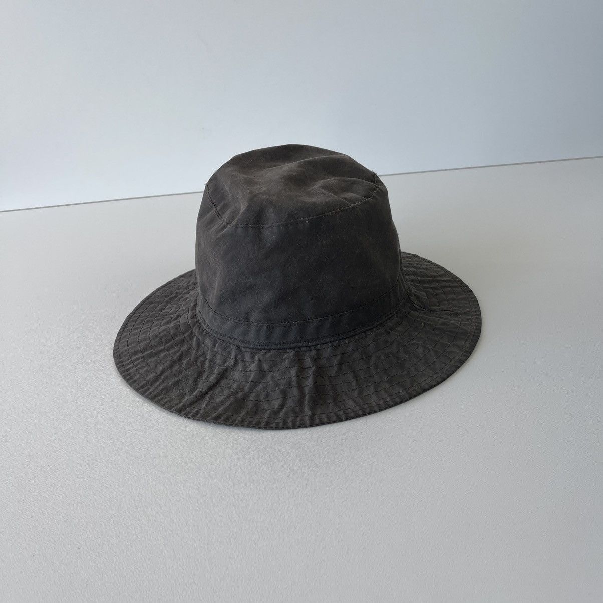 Vintage Vintage Waxed Cotton 90’s Buckle Hat Olive Made in Italy Size ONE SIZE - 6 Thumbnail
