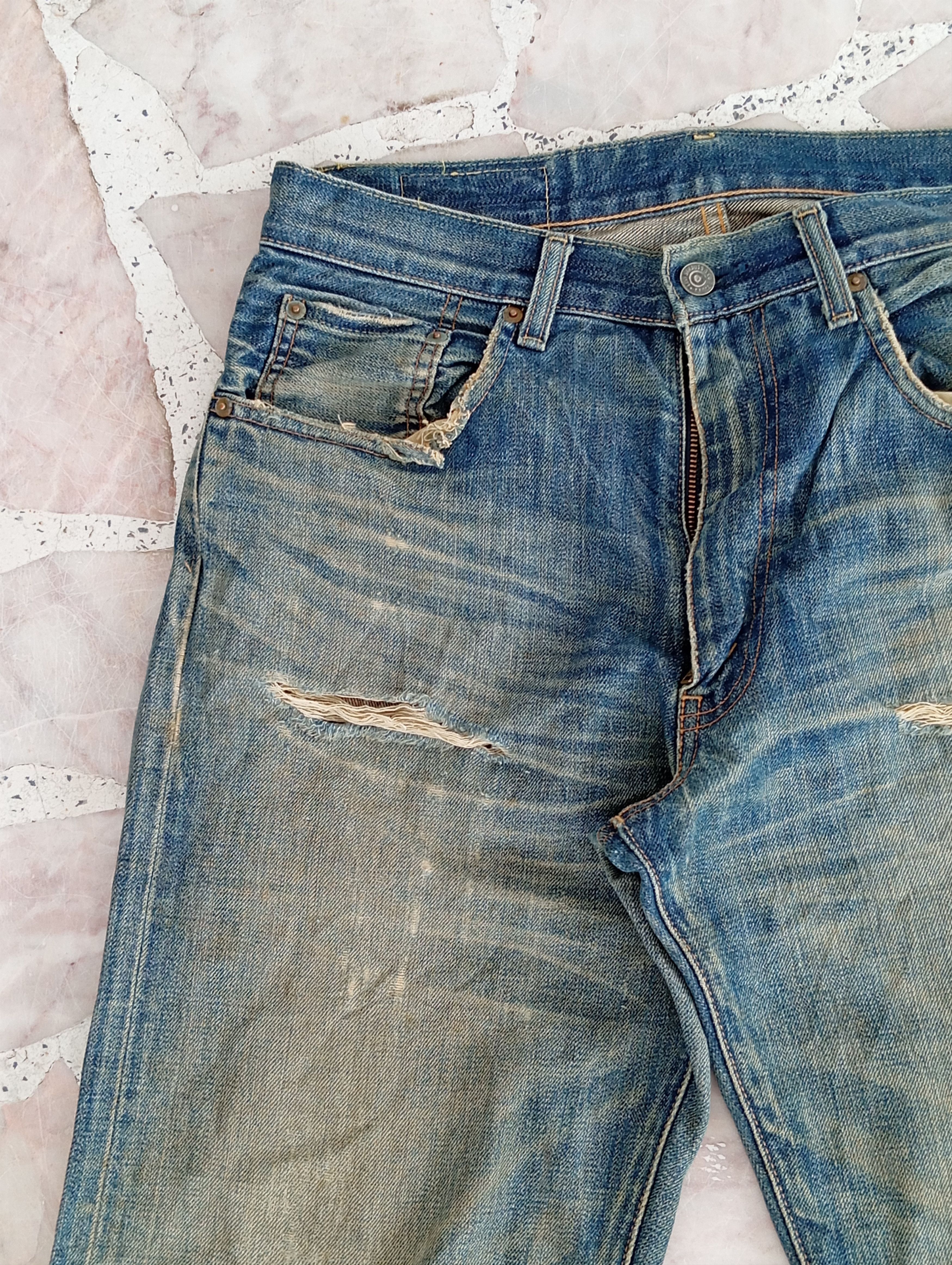 Levi's Distressed Selvedge Levis Denim Size US 32 / EU 48 - 4 Thumbnail