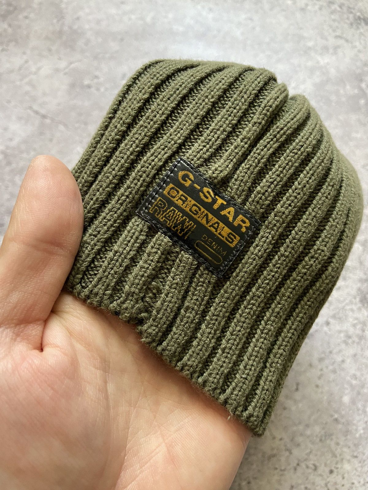 G-Star G-Star Raw Denim Olive Original Beanie Hat Size ONE SIZE - 4 Thumbnail