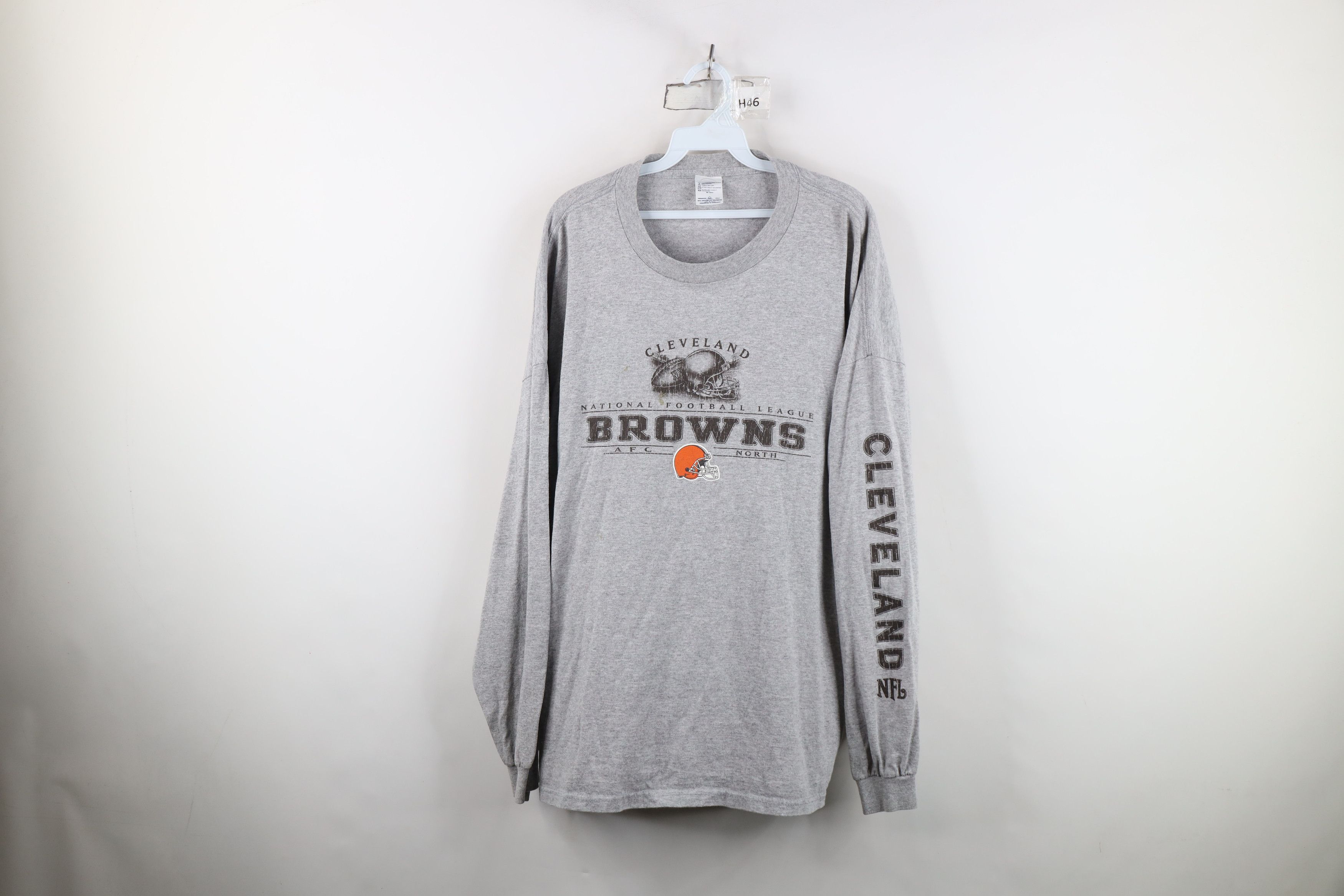 Vintage Vintage Browns Football Long Sleeve T-Shirt Heather Gray Size US XXL / EU 58 / 5 - 1 Thumbnail